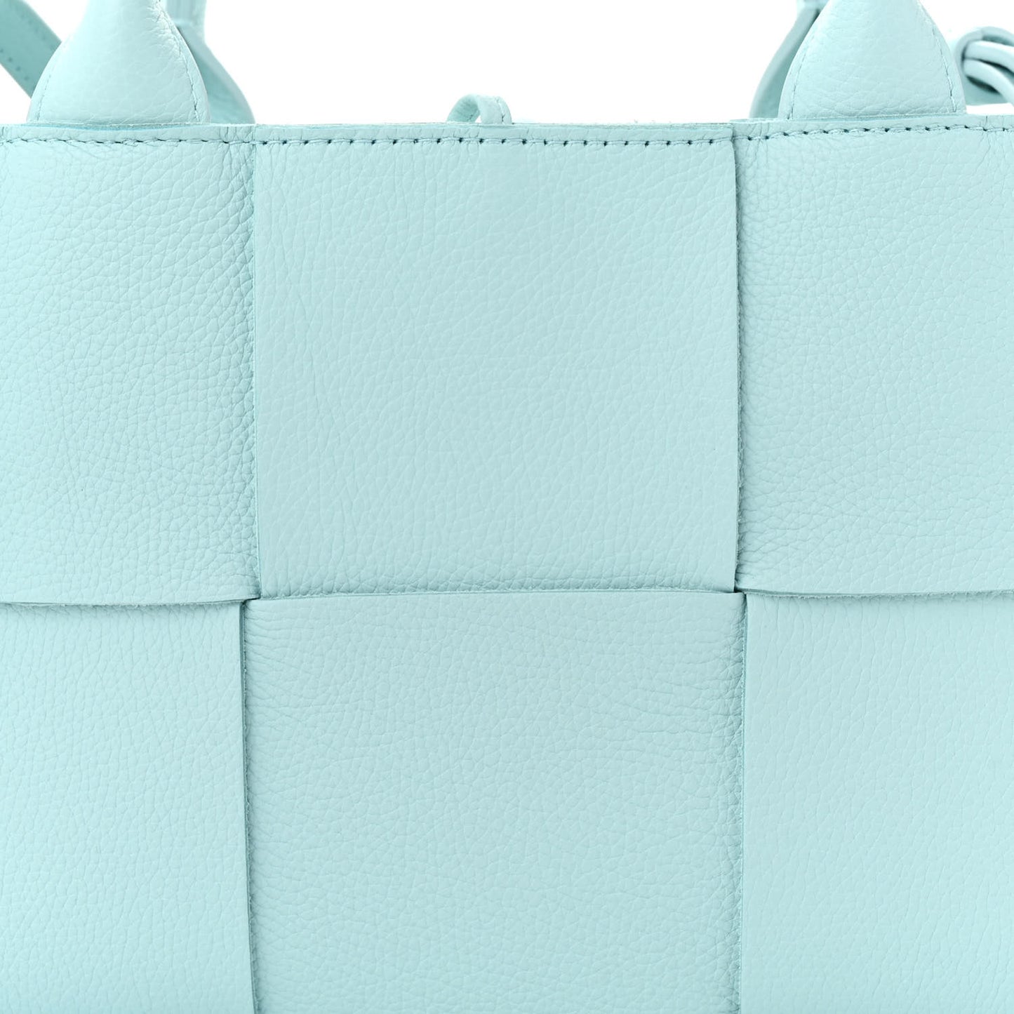 Grained Calfskin Maxi Intrecciato Mini Arco Tote Pale Blue