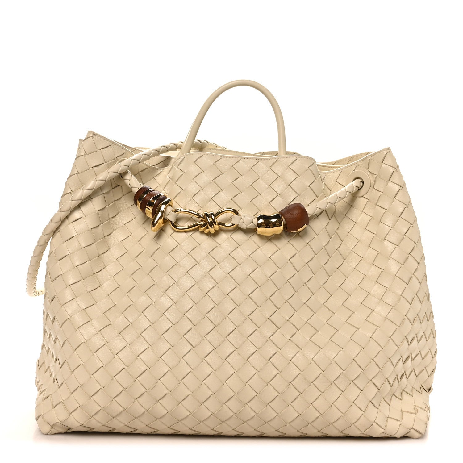 bottega veneta アクセサリー BOTTEGA VENETA Andiamo long embellished Intrecciato leather clutch
