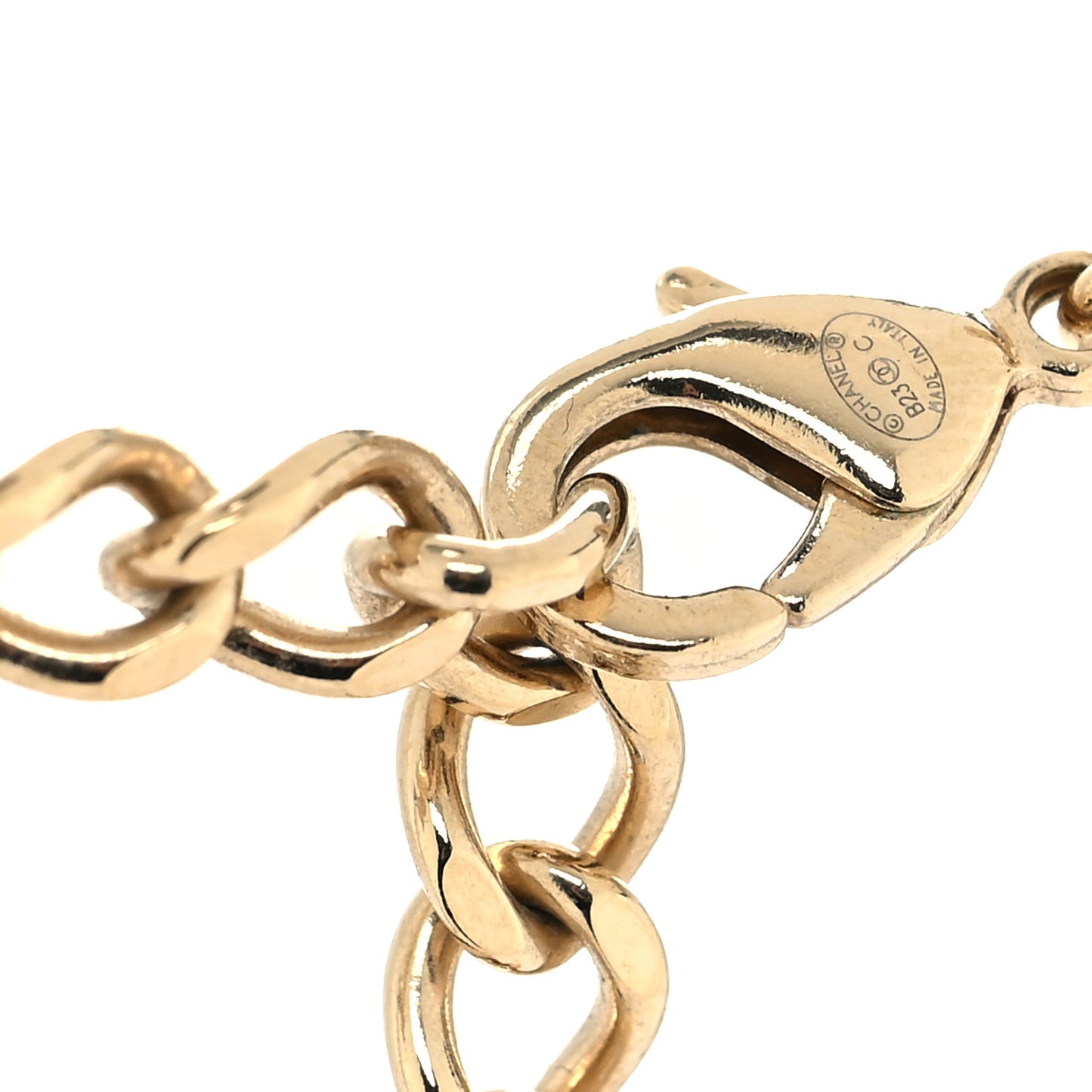 Lambskin Strass Crystal CC Star Choker Necklace Gold