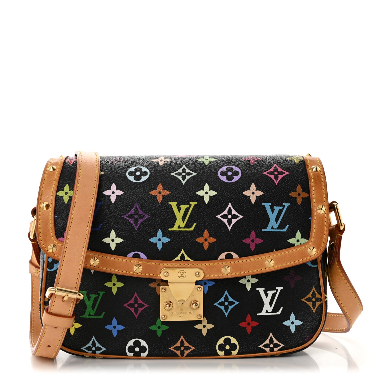 Louis Vuitton Monogram Multicolor Sologne Black 1 of 13