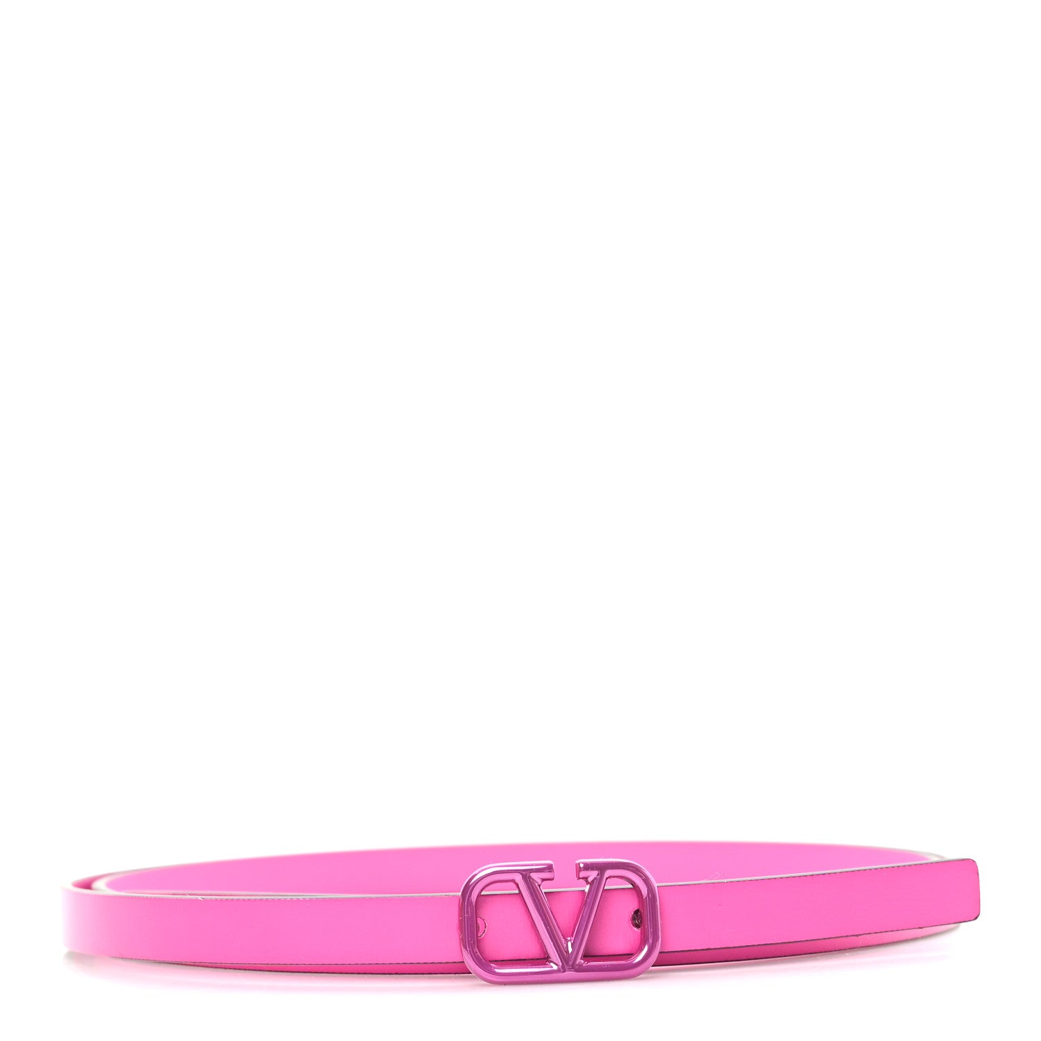 Valentino Garavani Calfskin VLogo 20mm Belt 90 36 Pink PP 1818158