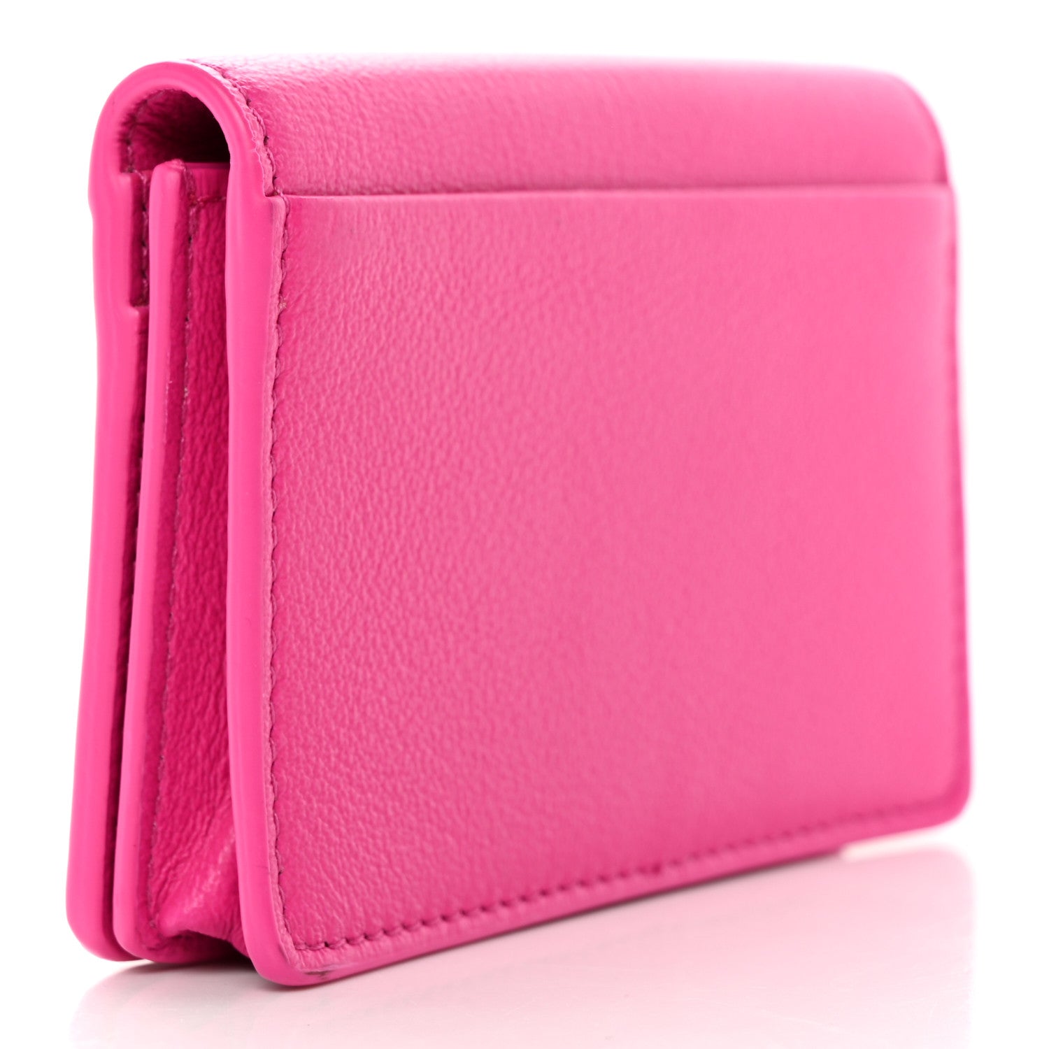 Balenciaga Smooth Calfskin Papier Flap Card Holder Rose Magenta 3 of 6