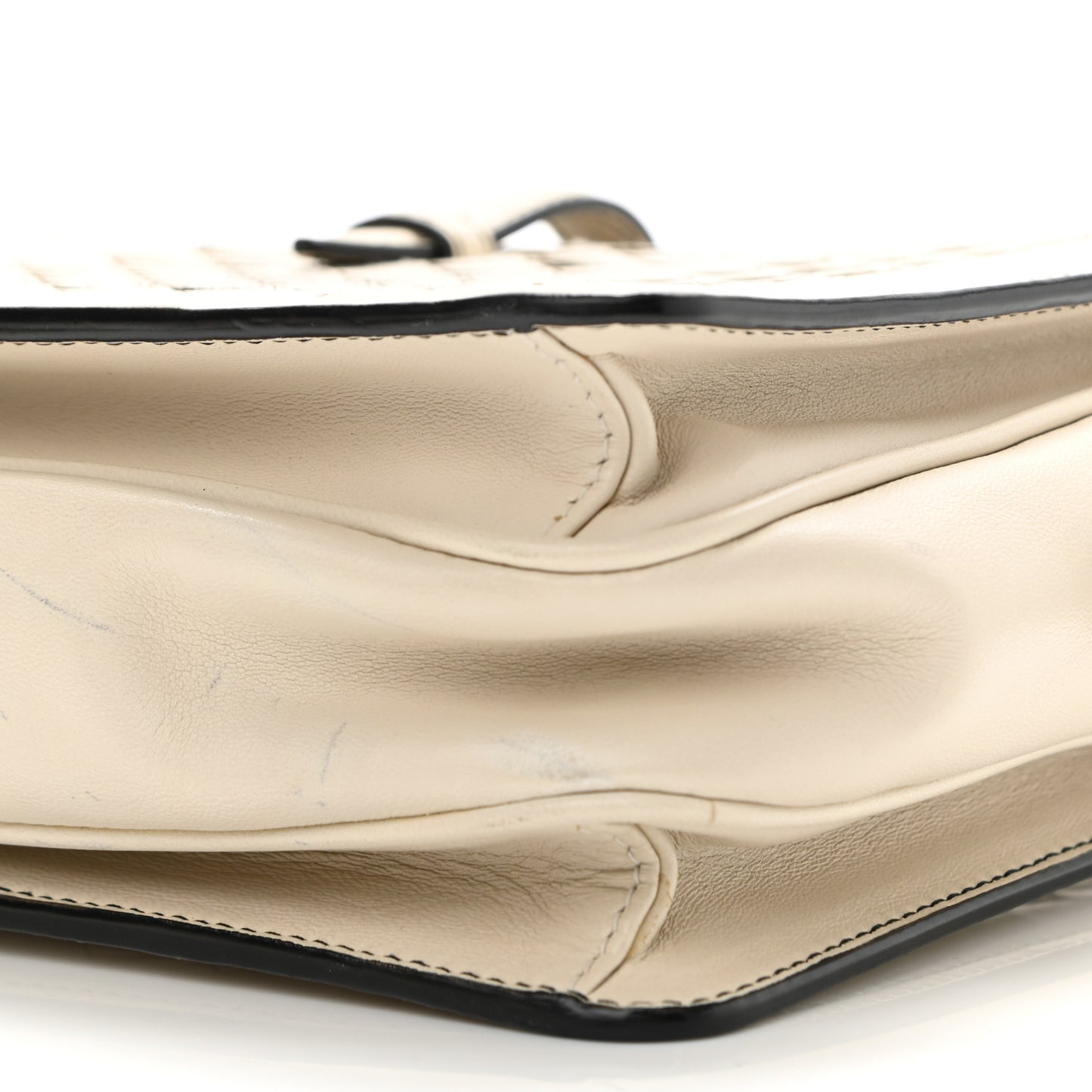 Nappa Intrecciato Medium Camera Shoulder Bag Beige