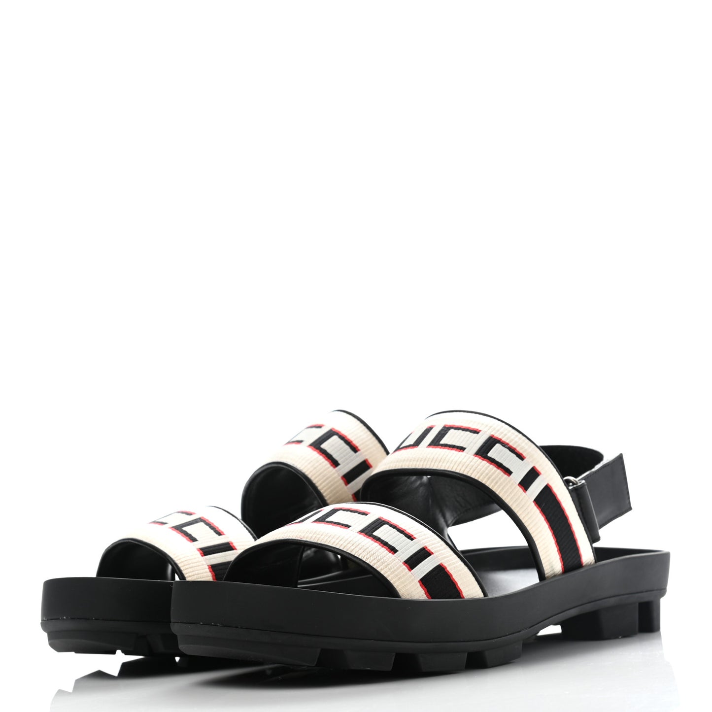 Nylon Cirano Lux Stripe Mens Cleat Sole Slingback Sandals 11 Ecru Poppy Black