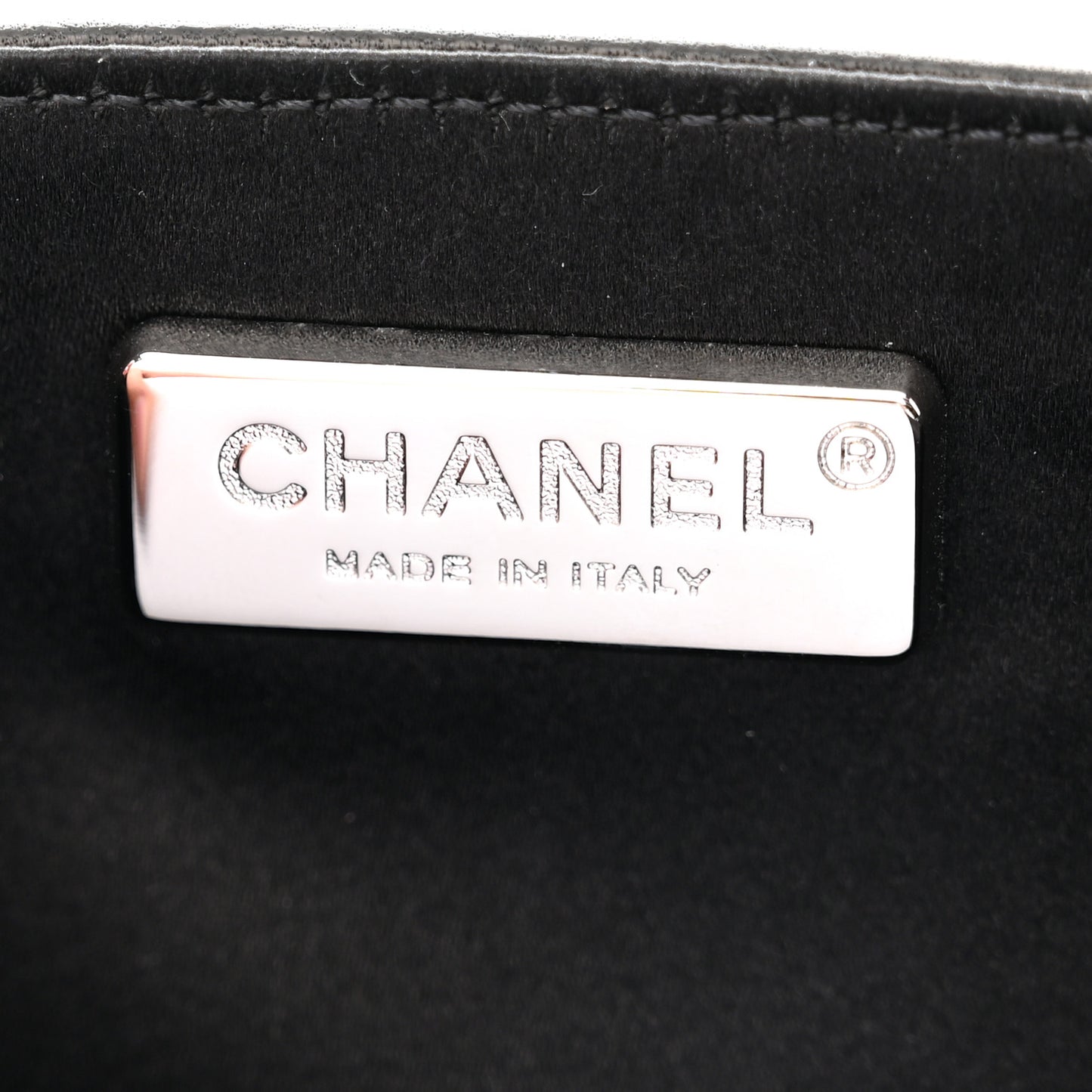 Lambskin Studded Medium Metal Beauty Flap Black