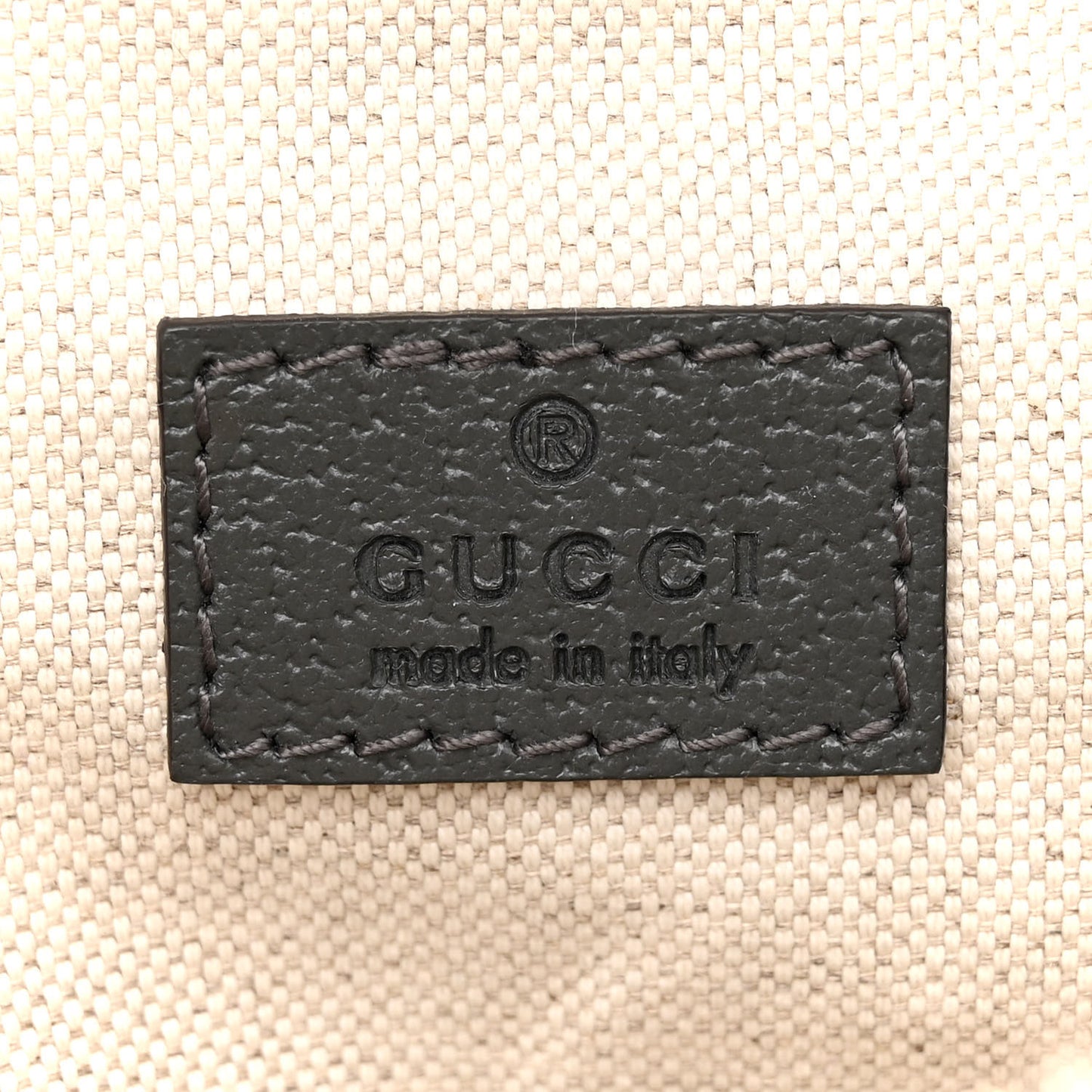GG Supreme Monogram Textured Dollar Calfskin Ophidia Belt Bag Grey Black Graphite Grey