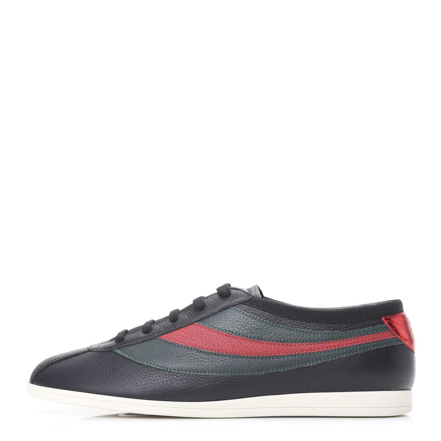 Calfskin Mens Web Falacer Sneakers 8 Black