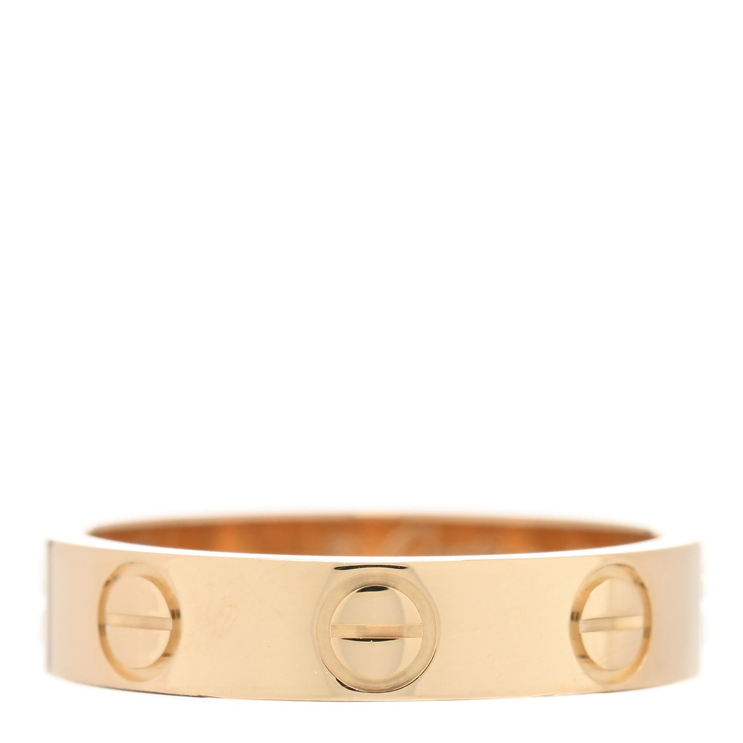 18K Yellow Gold 3.5mm LOVE Wedding Band Ring 45 3.25