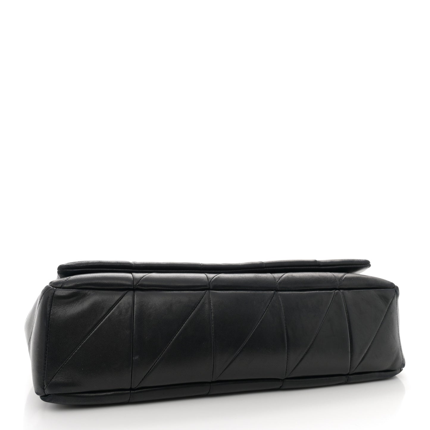 Lambskin Patchwork Monogram Large Jamie Black