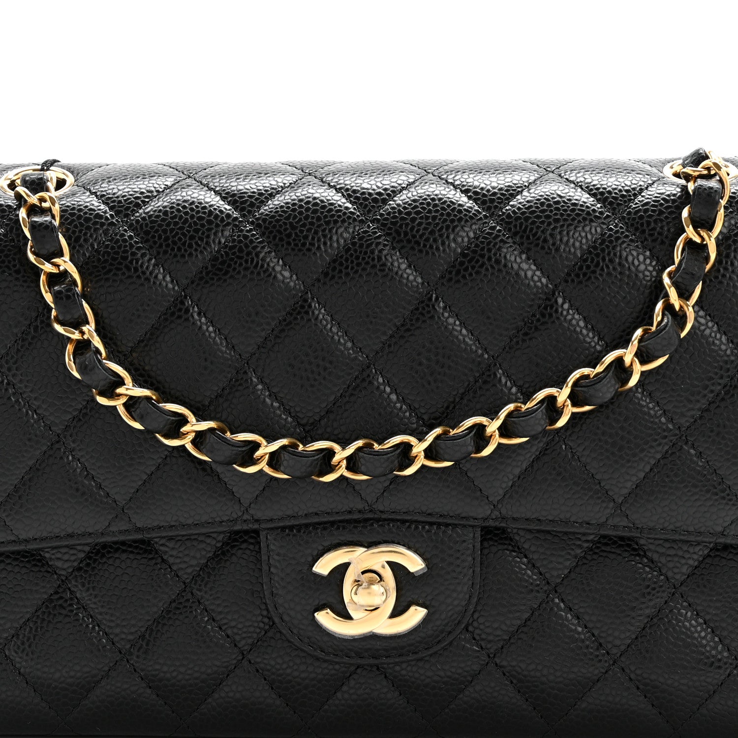 Chanel Caviar Quilted Medium Double Flap Black 8 of 11