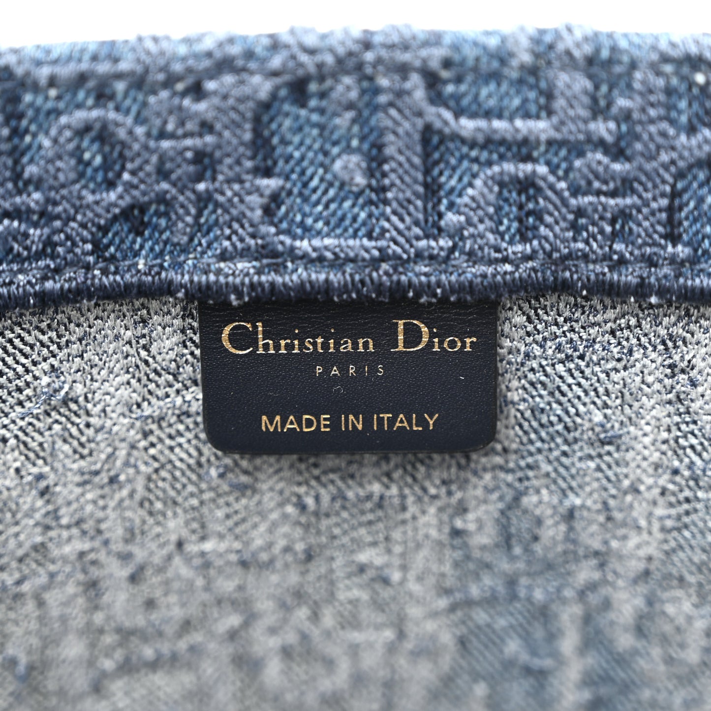 Oblique Denim Book Tote Denim Blue
