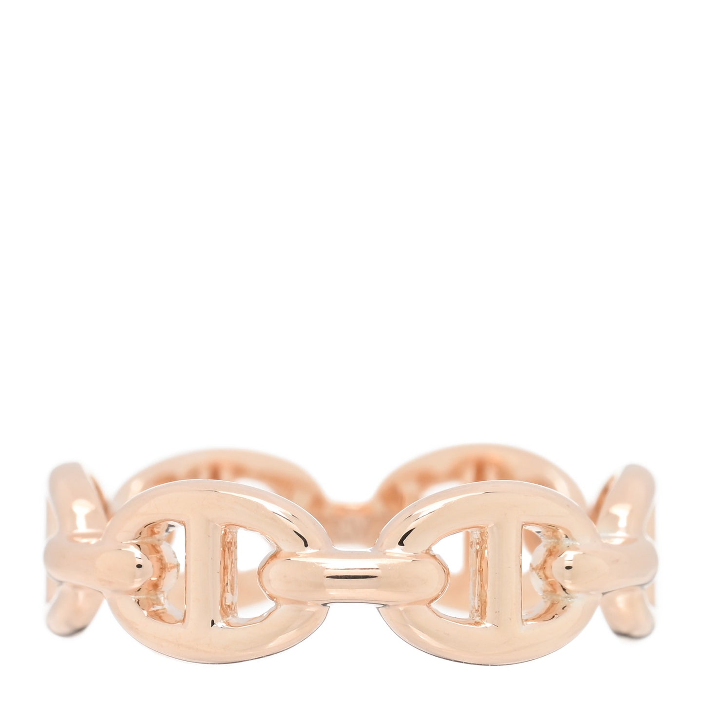 18K Rose Gold PM Chaine d'Ancre Enchainee Ring 50 5.5