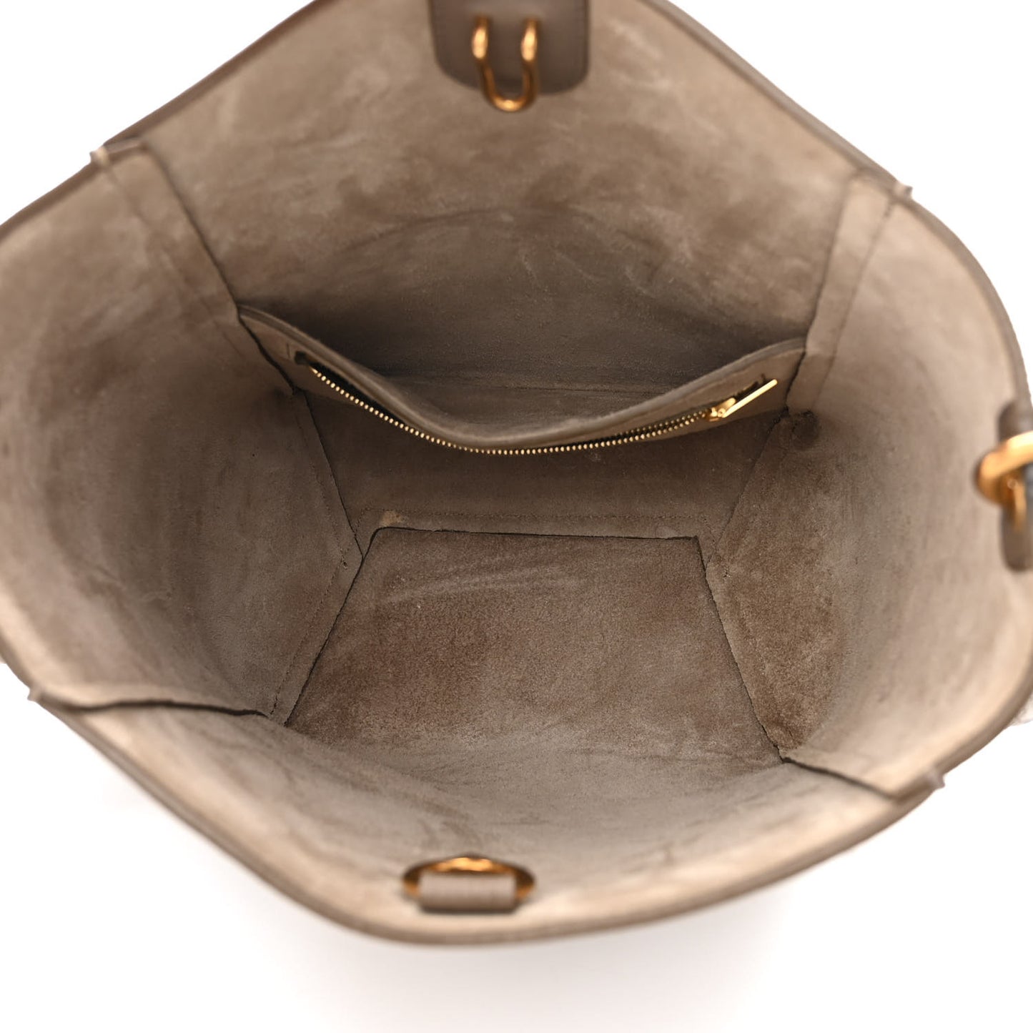 Soft Grained Calfskin Small Sangle Bucket Bag Taupe