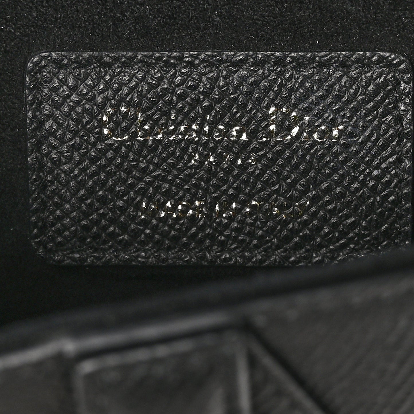 Grained Calfskin Mini Saddle Bag Black