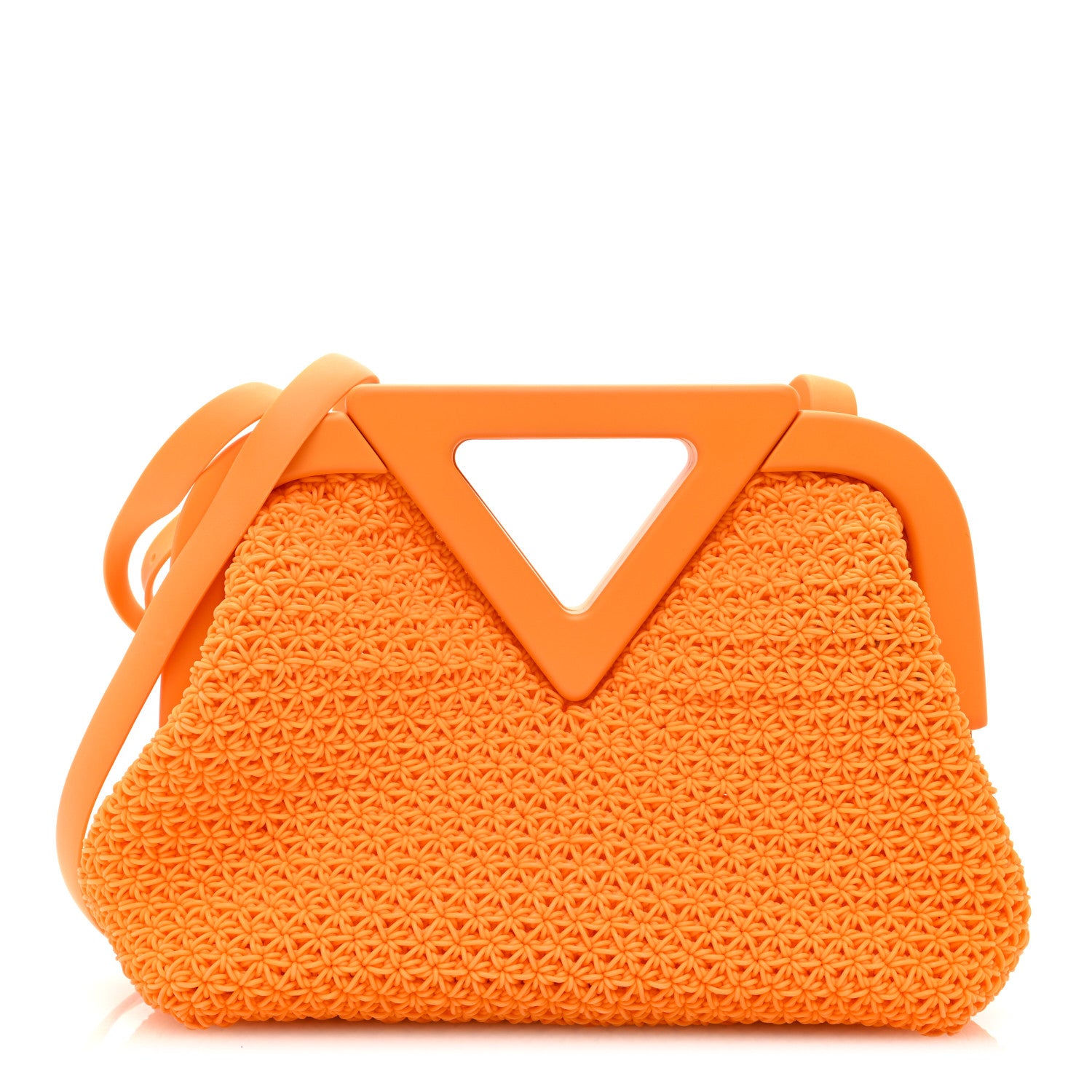 Bottega Veneta Rubber Crochet Small The Point Triangle Bag
