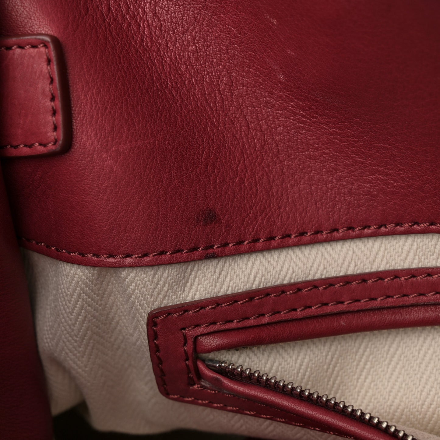 Polished Saddle Calfskin Soft Margaux 15 Amaranto