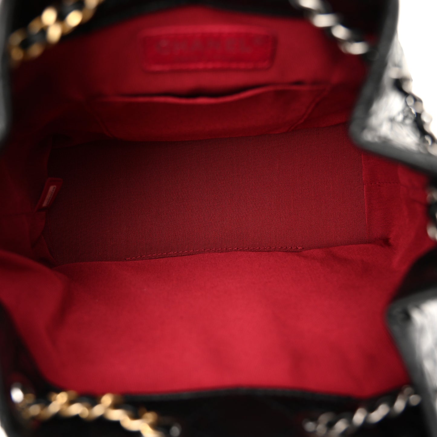 Aged Calfskin Quilted Small Gabrielle Backpack Black