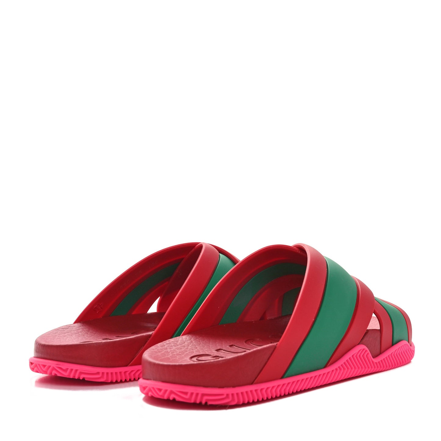 Rubber Web Womens Criss Cross Slide Sandals 35 Coral New Shamarock