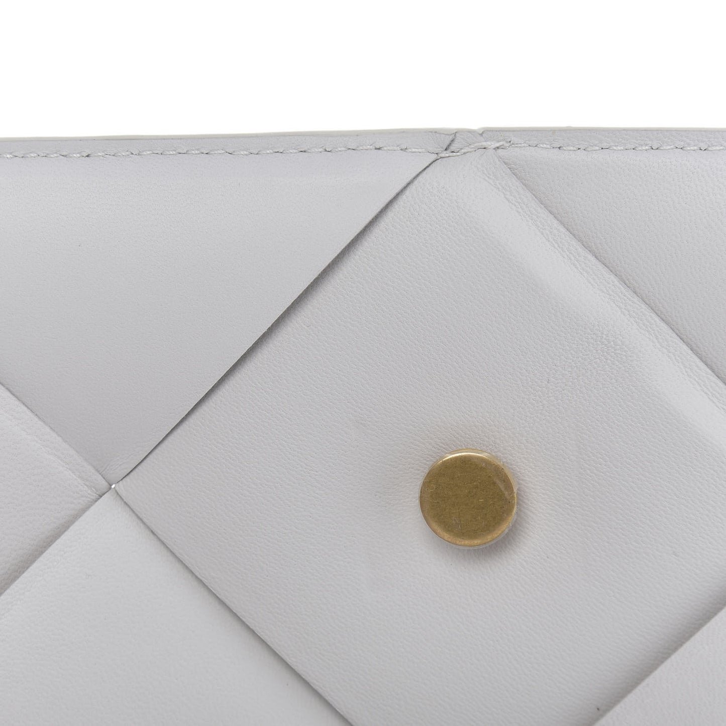 Nappa Intreccio Padded Top Handle Shoulder Bag White