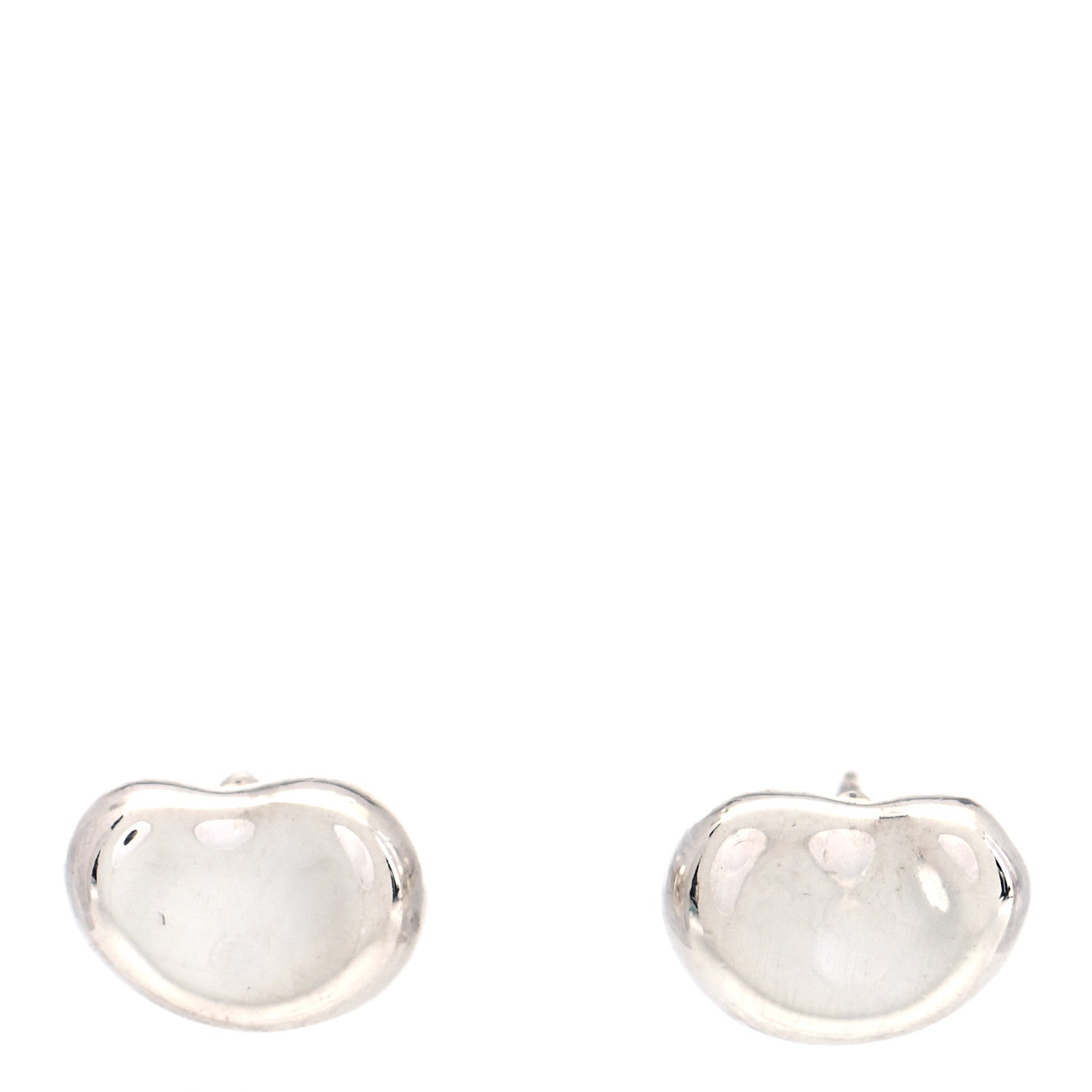 Tiffany Sterling Silver 12mm Elsa Peretti Bean Earrings 1 of 7