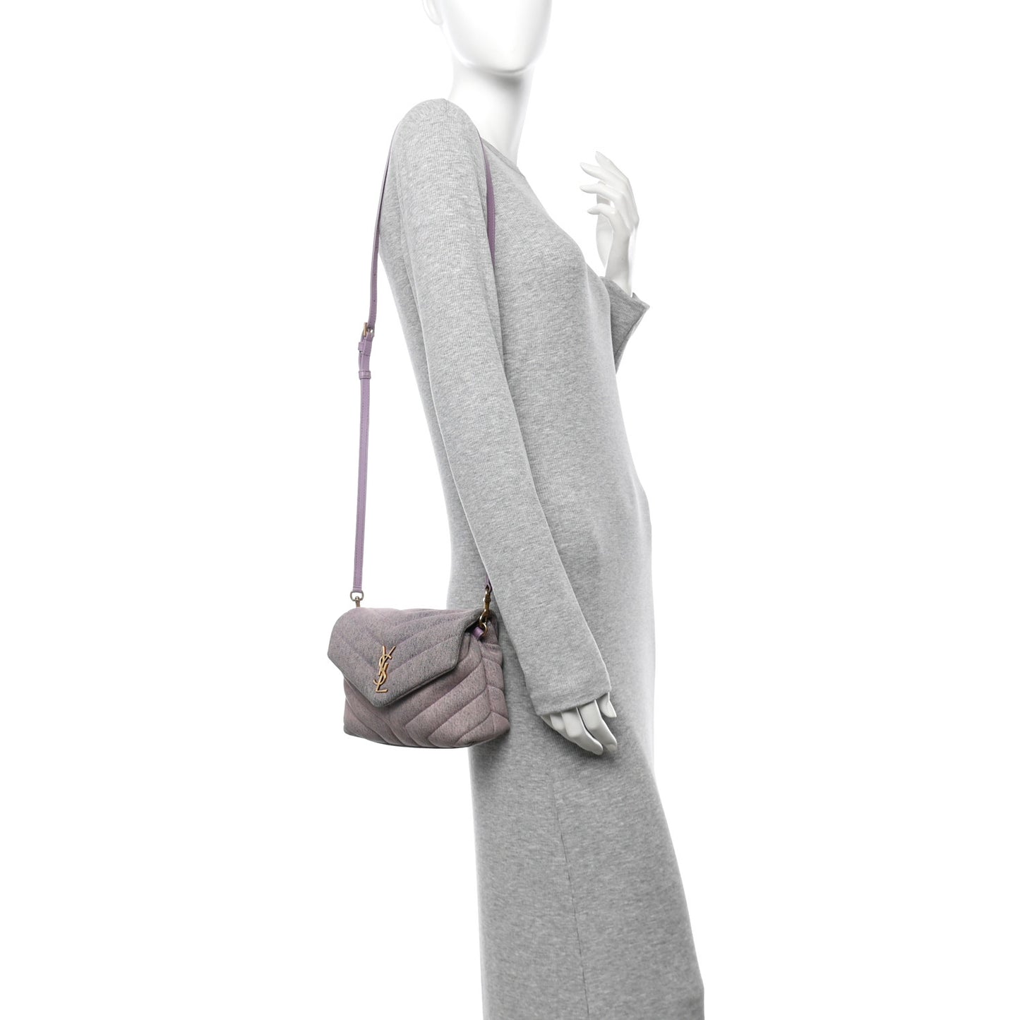 Denim Y Quilted Monogram Toy Loulou Crossbody Bag Bleached Lilac