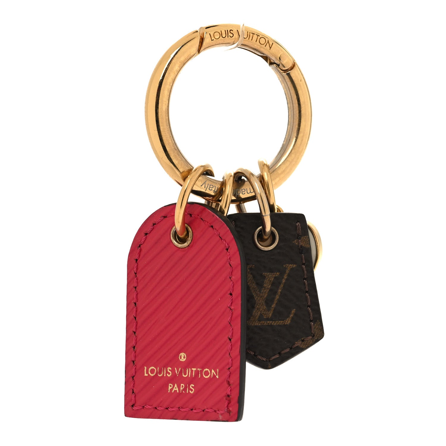 Louis Vuitton Monogram Fetish Lug Tag Bag Charm Fuschia 1 of 6