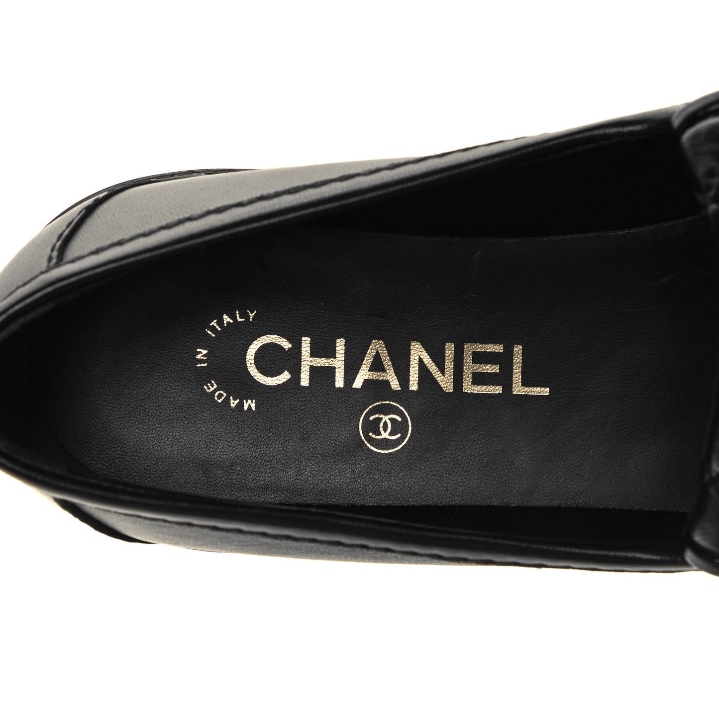 Lambskin Quilted CC Turnlock Loafers 39.5 Black