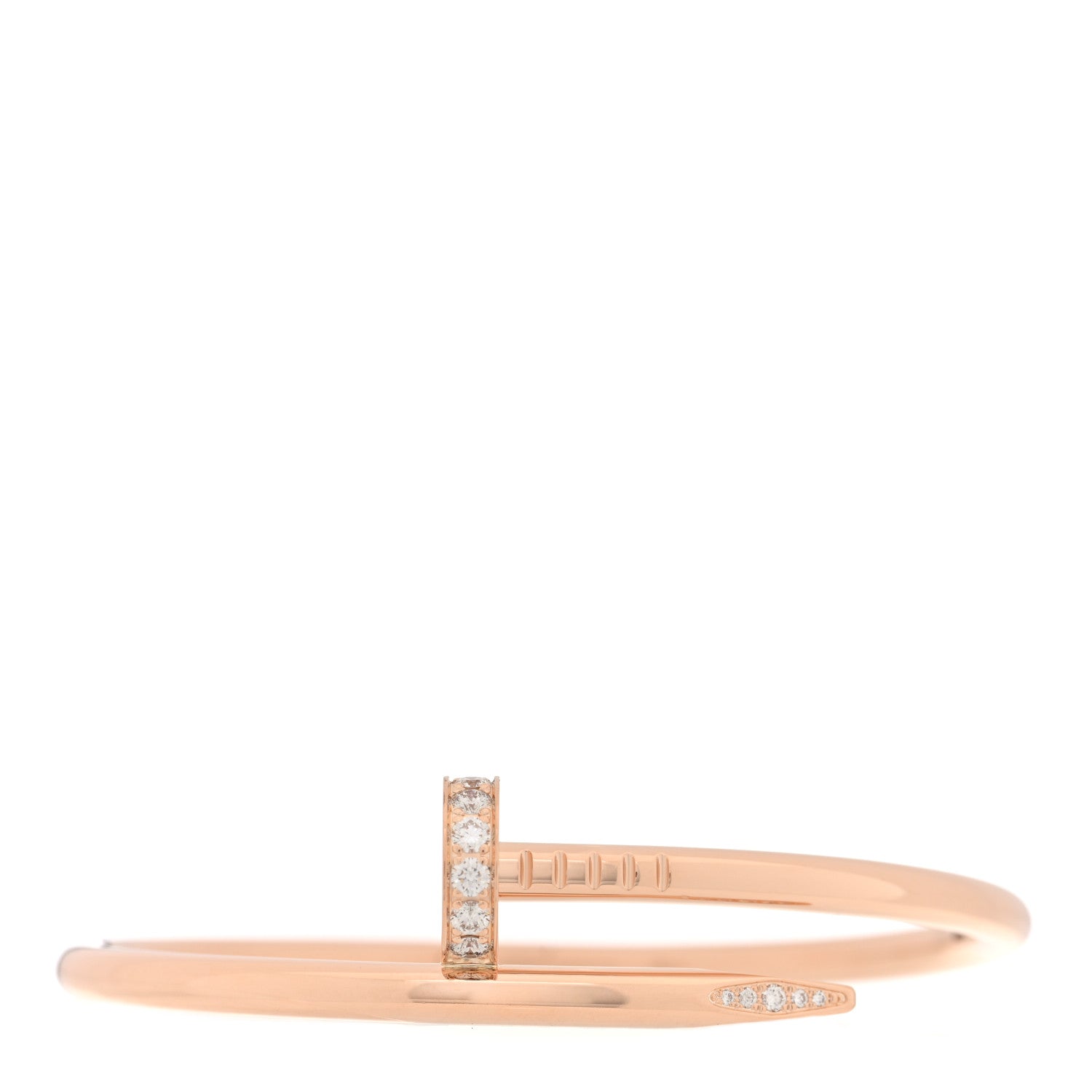 Cartier 18K Pink Gold Diamond Juste Un Clou Bracelet 15 1 of 3