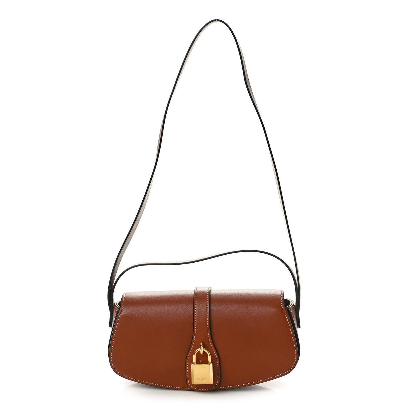 Smooth Calfskin Tabou Clutch On Strap Tan