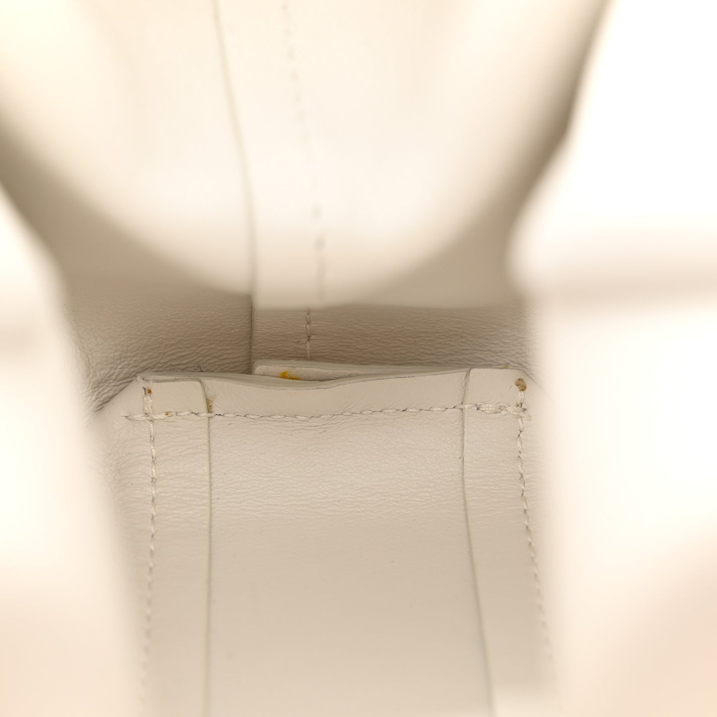 Calfskin Small The Point Triangle Bag Chalk