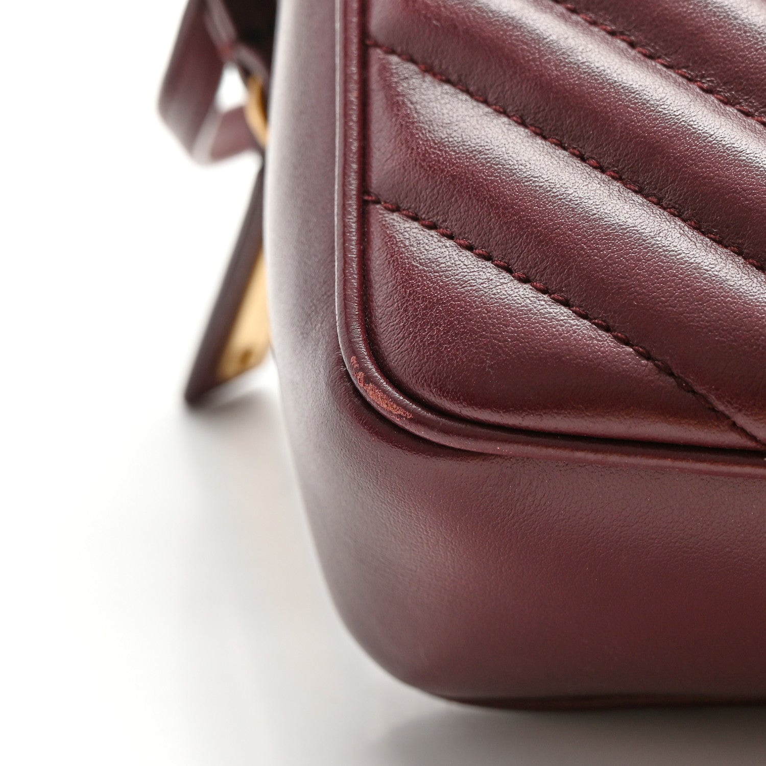 Saint Laurent Calfskin Matelasse Monogram Lou Camera Bag Dark Legion Red 14 of 22