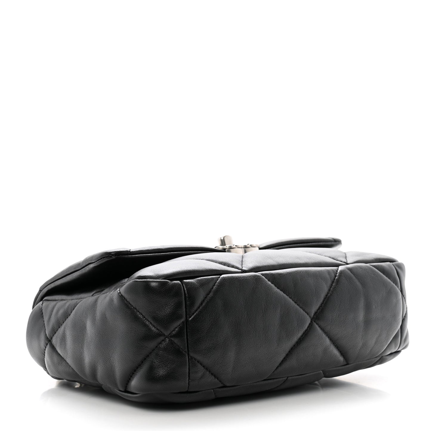 Lambskin Quilted Medium Chanel 19 Flap Black