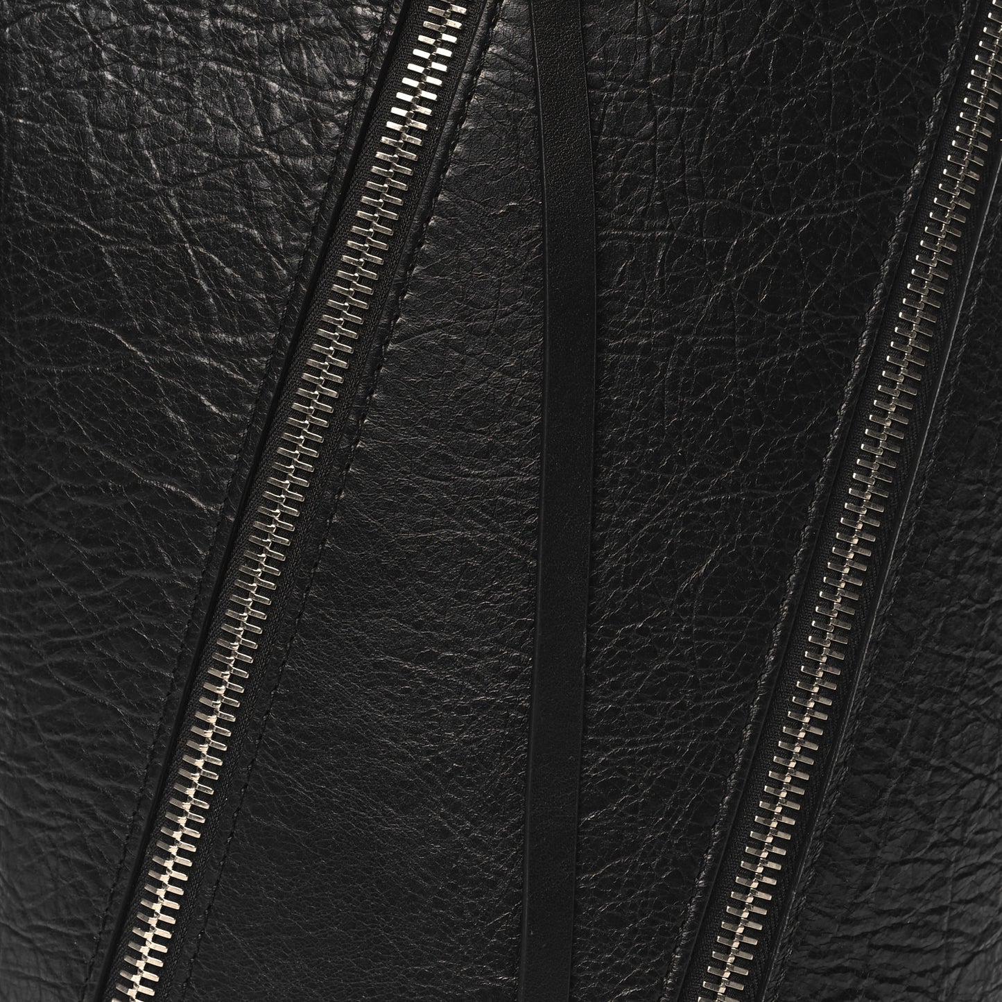 Calfskin Medium Hex Bucket Bag Black