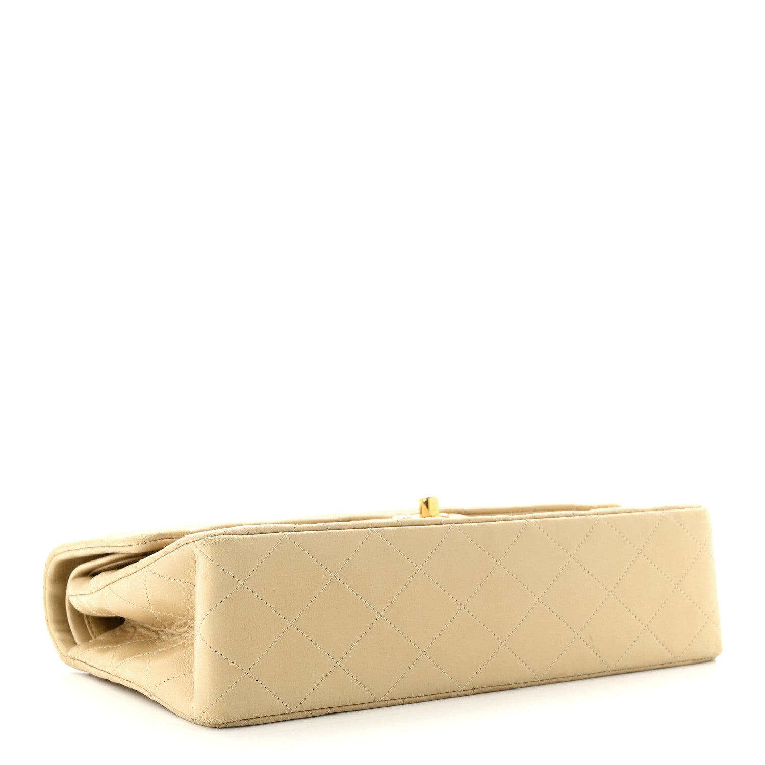 Chanel Lambskin Quilted Medium Double Flap Beige 4 of 19