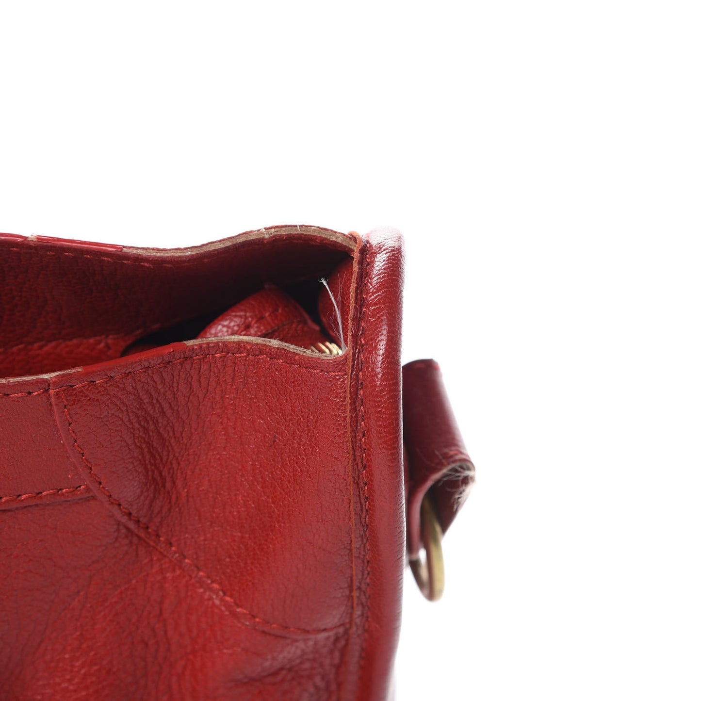 Sugar Goatskin Classic Gold Hardware City Rouge Rouge Coquelicot