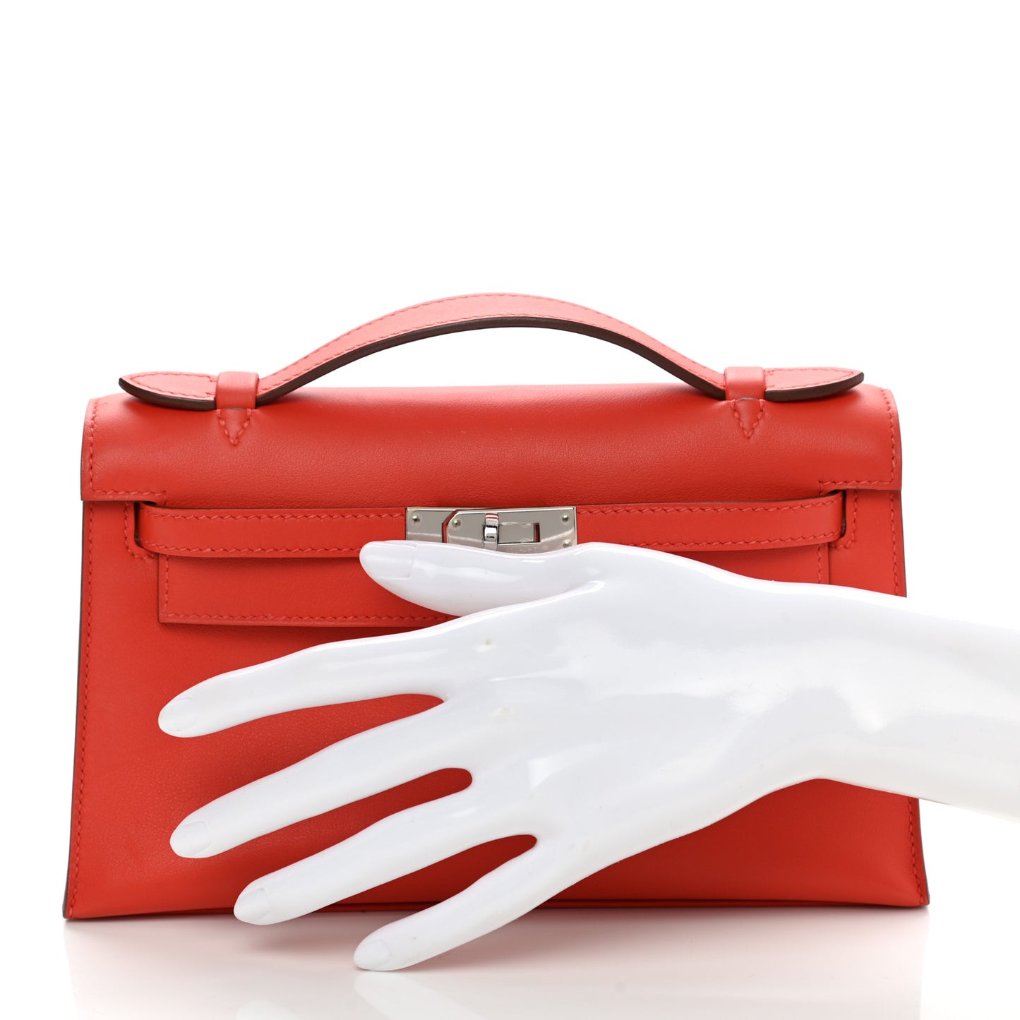 Swift Kelly Pochette Clutch Rouge Tomate