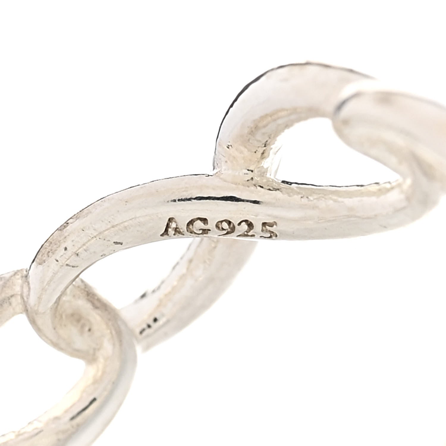 Tiffany Sterling Silver Narrow Infinity Band Ring 49 5 5 of 6