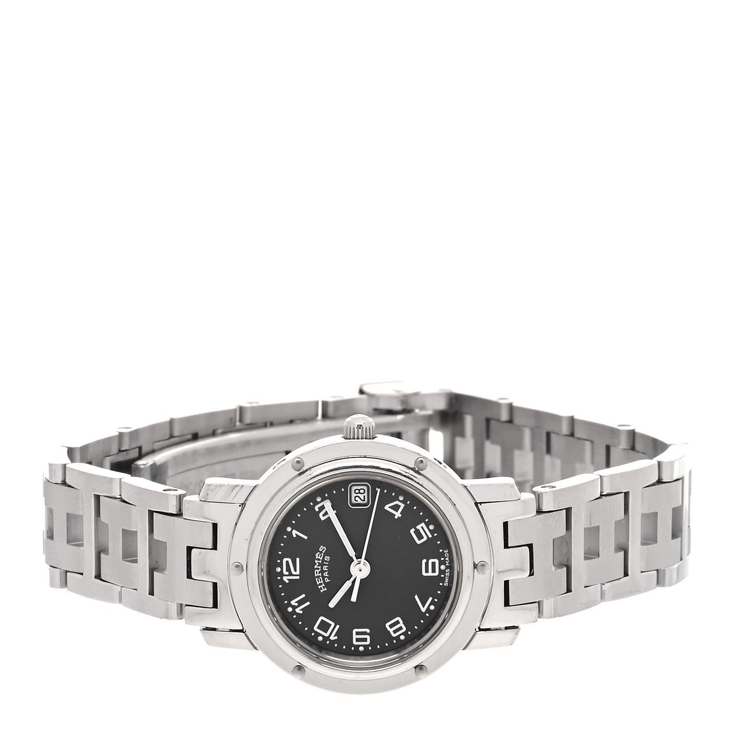 Stainless Steel 24mm Clipper Quartz Watch Black