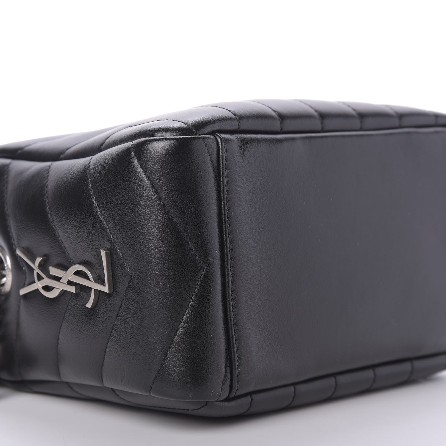 Saint Laurent Calfskin Y Quilted Monogram Small Loulou Bowling Bag Black 6 of 9