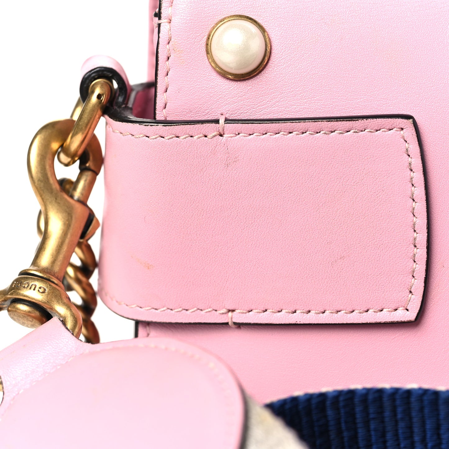 Nappa Pearl Studded Mini Queen Margaret Broadway Shoulder Bag Sugar Pink