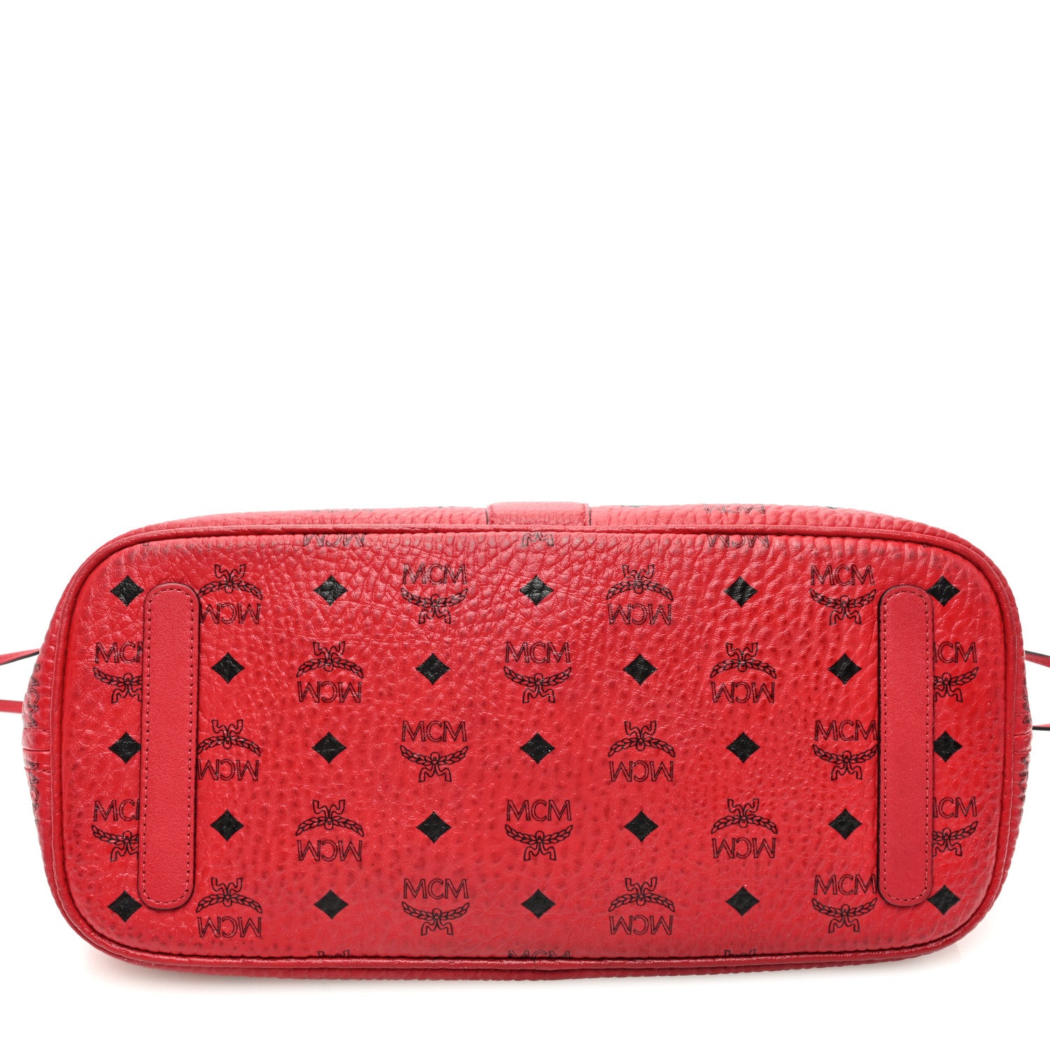 MCM Visetos Medium Liz Reversible Shopper Tote Ruby Red 22 of 22