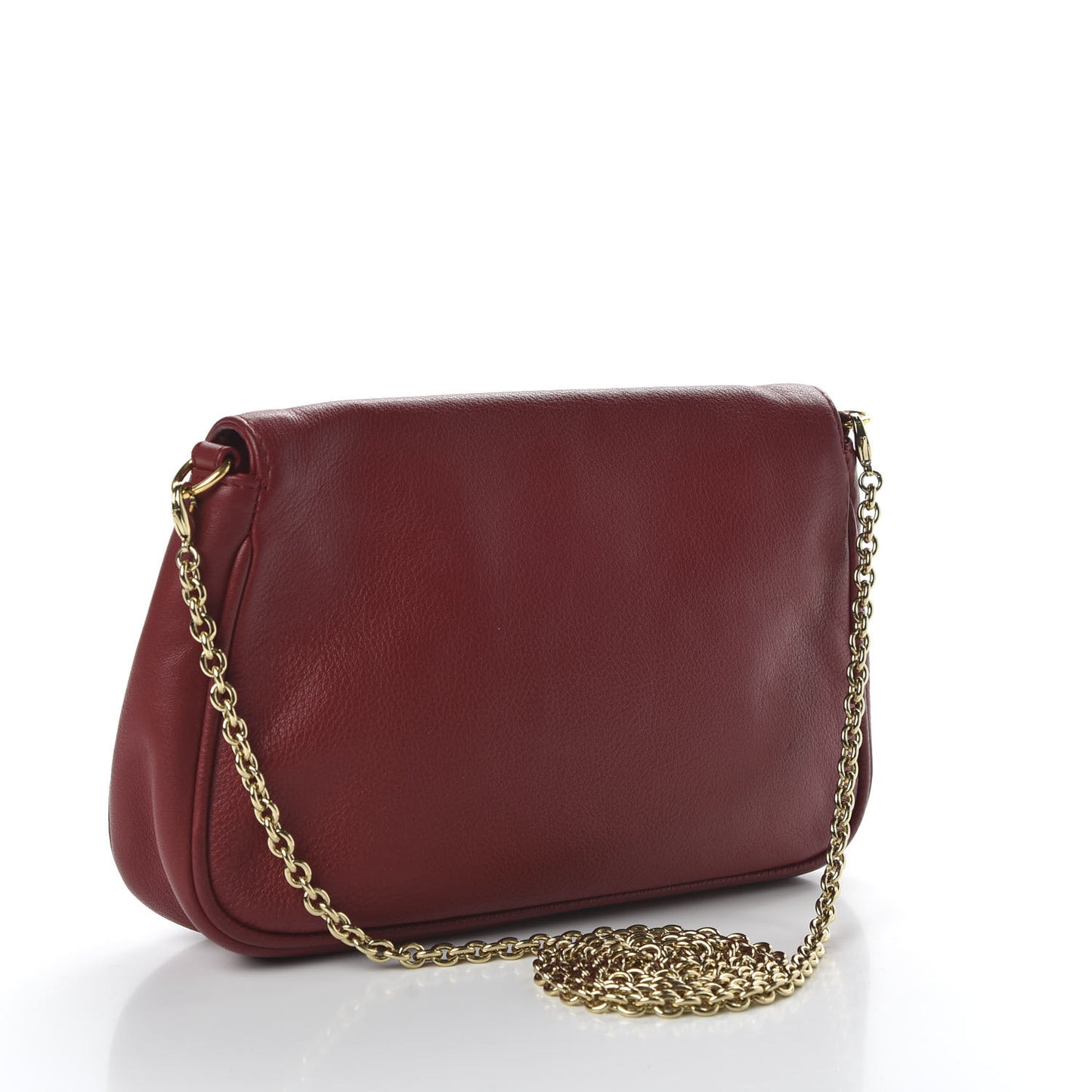 Vitello Flamingo Fendista Pouchette Crossbody Red
