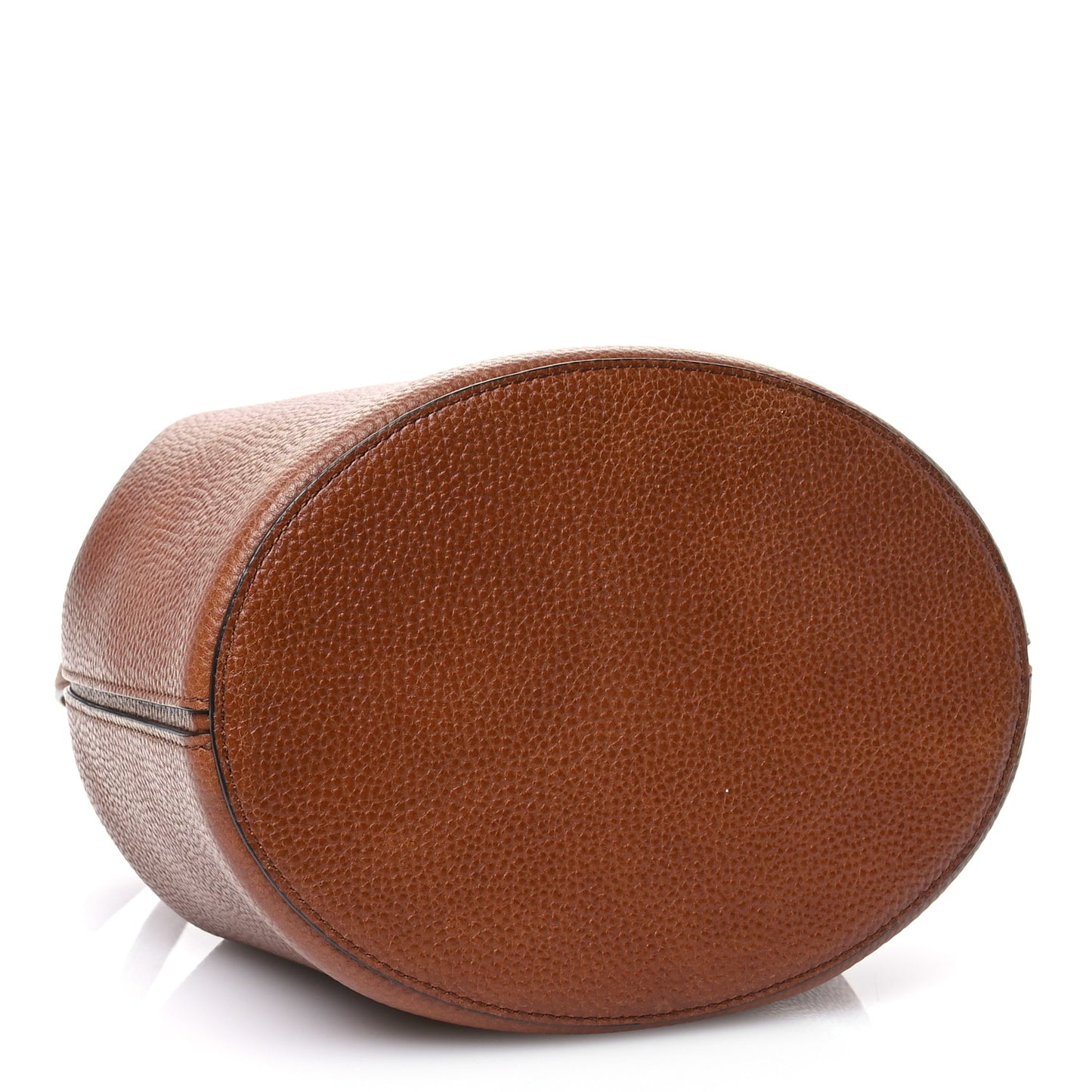 Small Classic Grain Calfskin Small Abbey Bucket Bag Oak