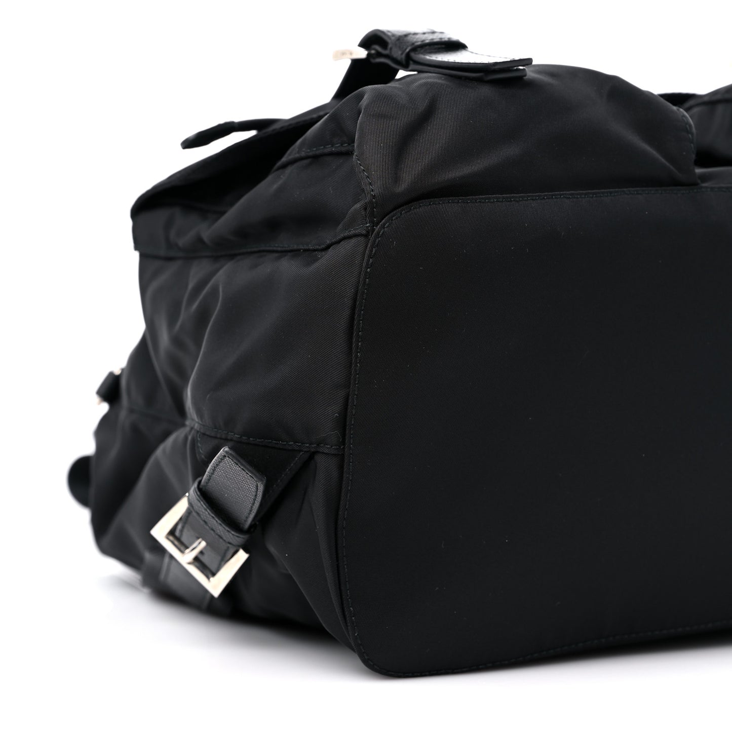 Re-Nylon Saffiano Medium Backpack Black