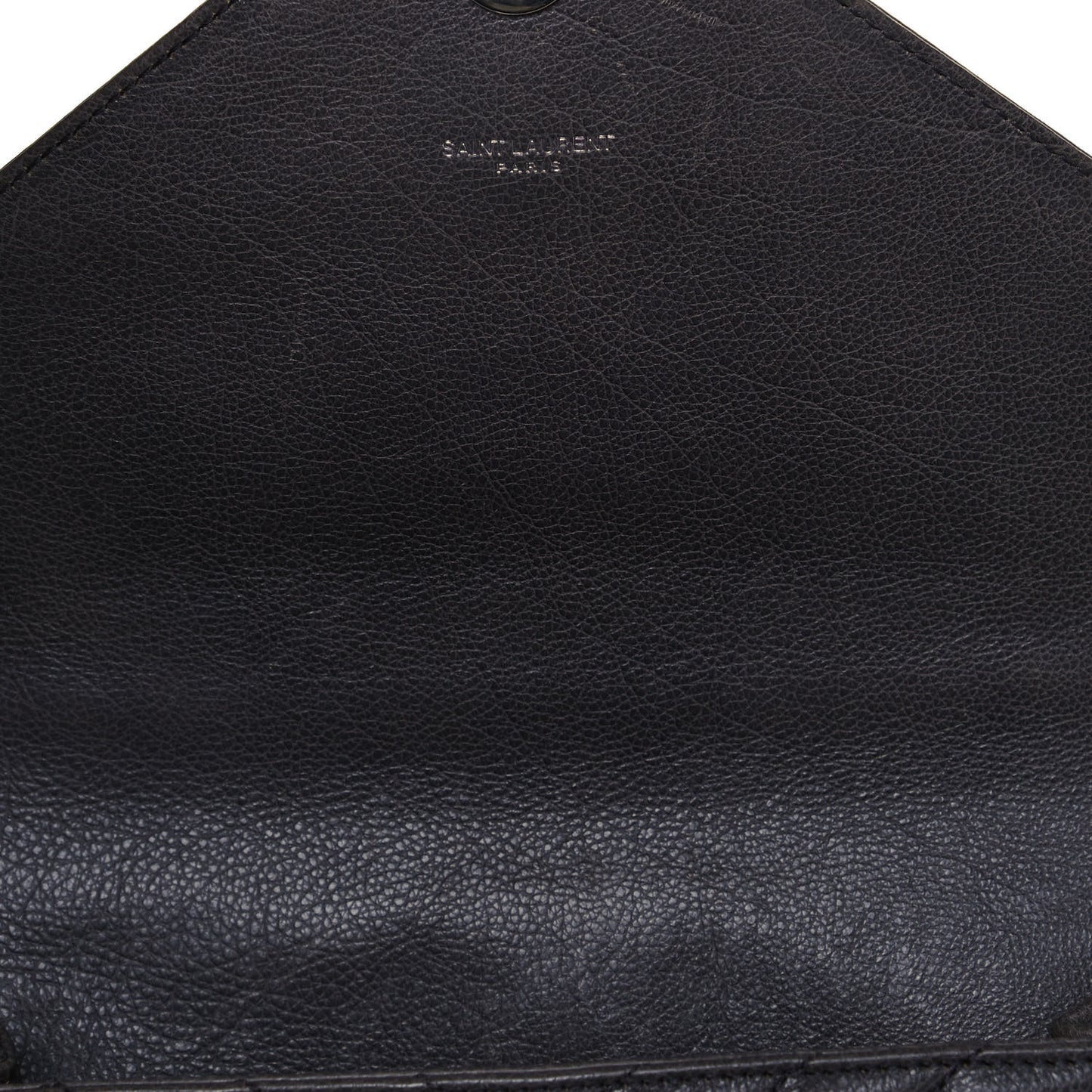 Sheepskin Matelasse Chevron Monogram Medium College Bag Asphalt