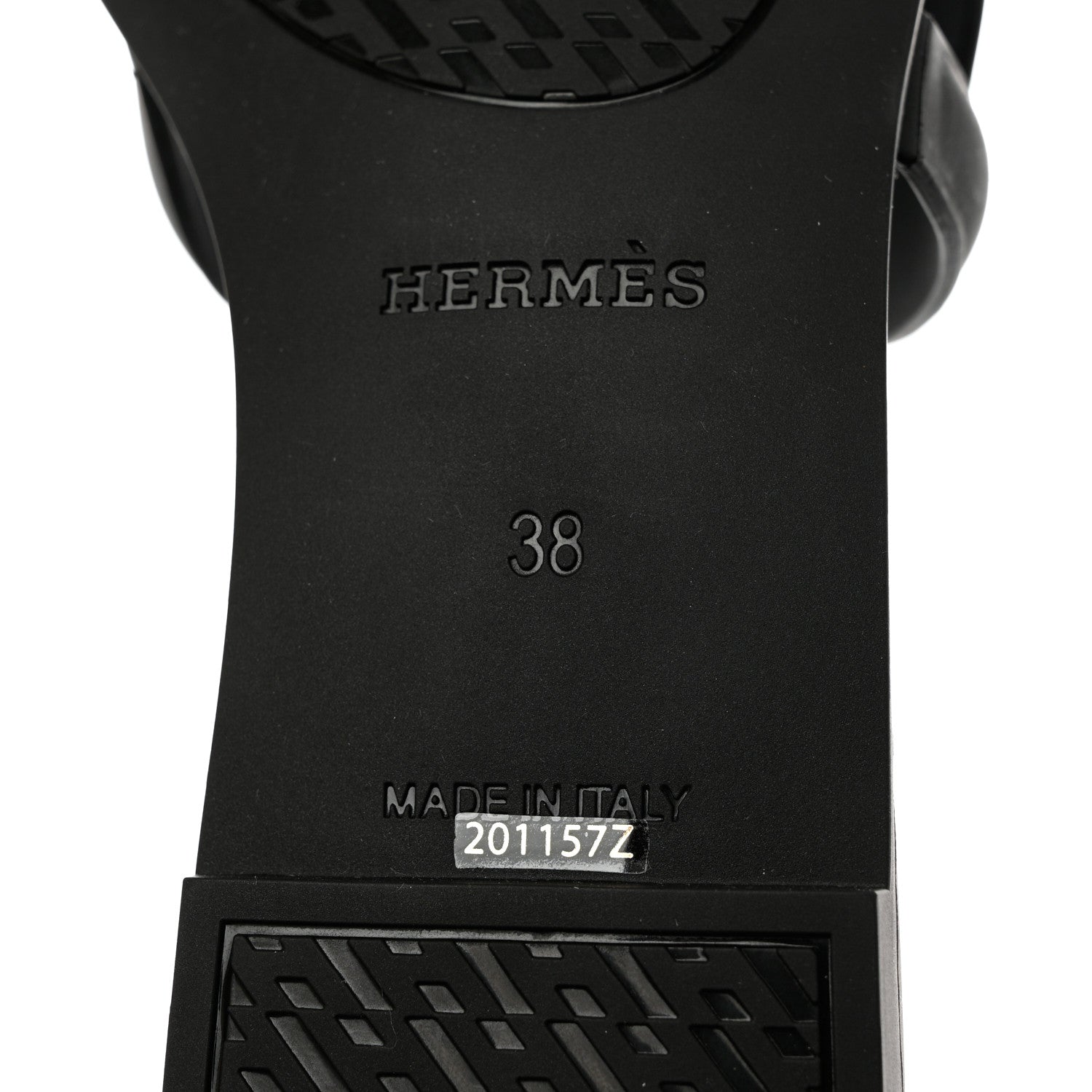 Hermes Rubber Aloha Sandals 38 Black 7 of 9