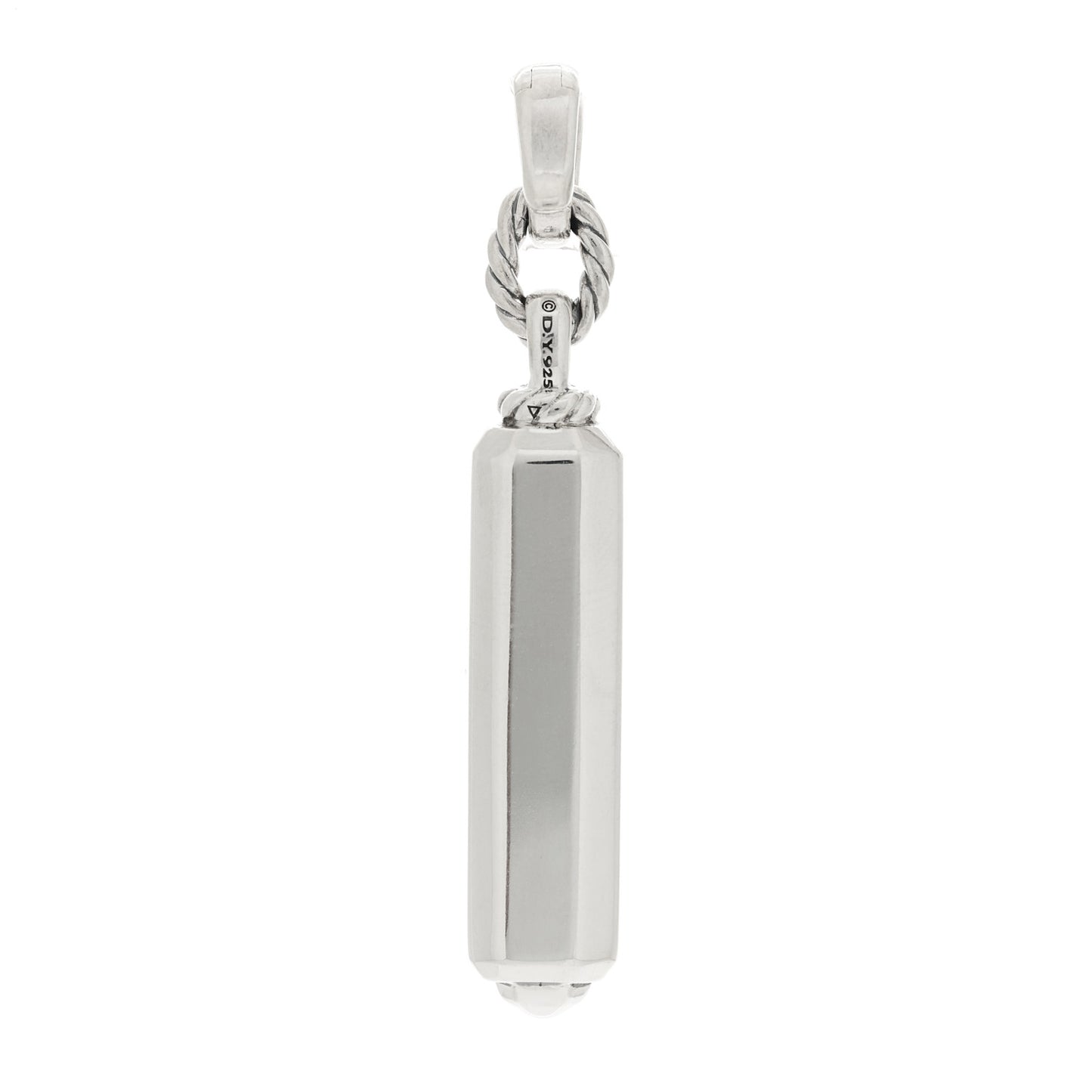 Sterling Silver Diamond Lexington Barrel Pendant