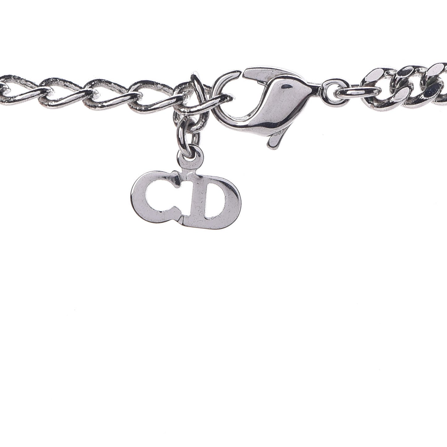 Metal Lock and Key Necklace Silver