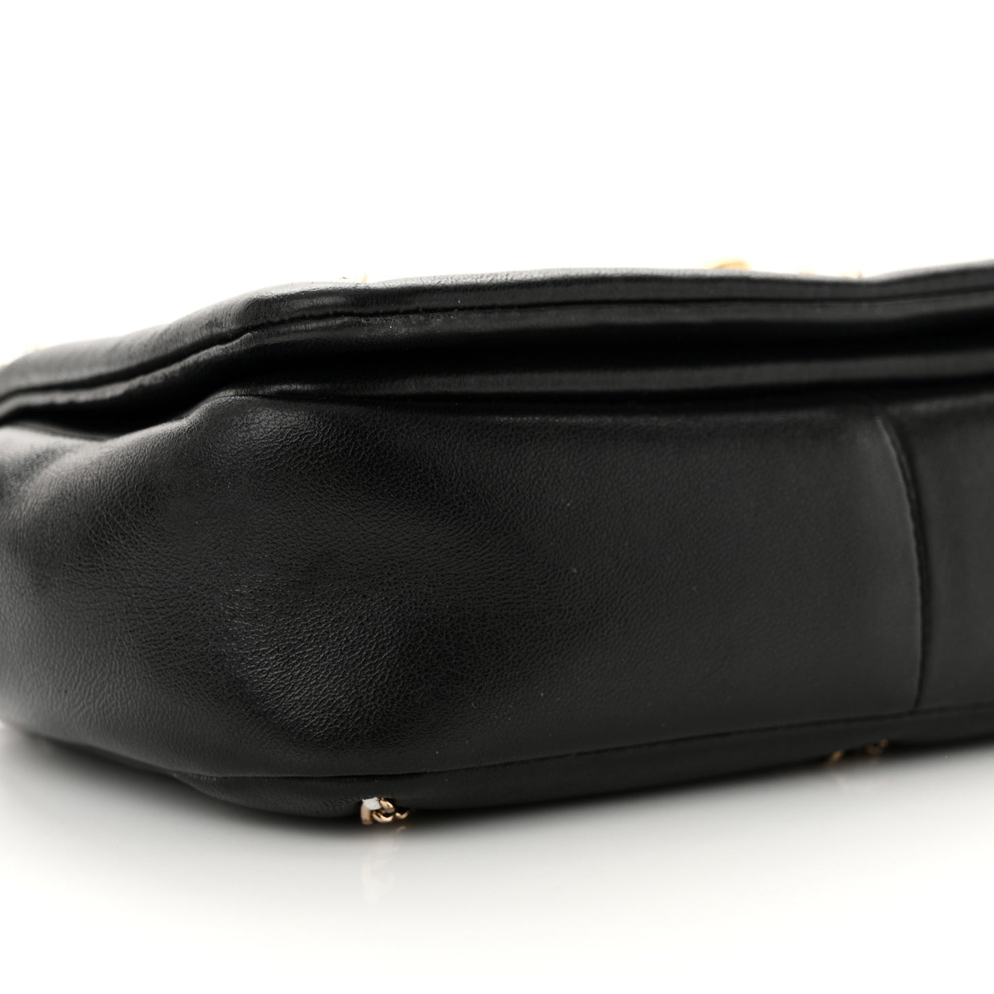Lambskin Small Entwined Chain Flap Black