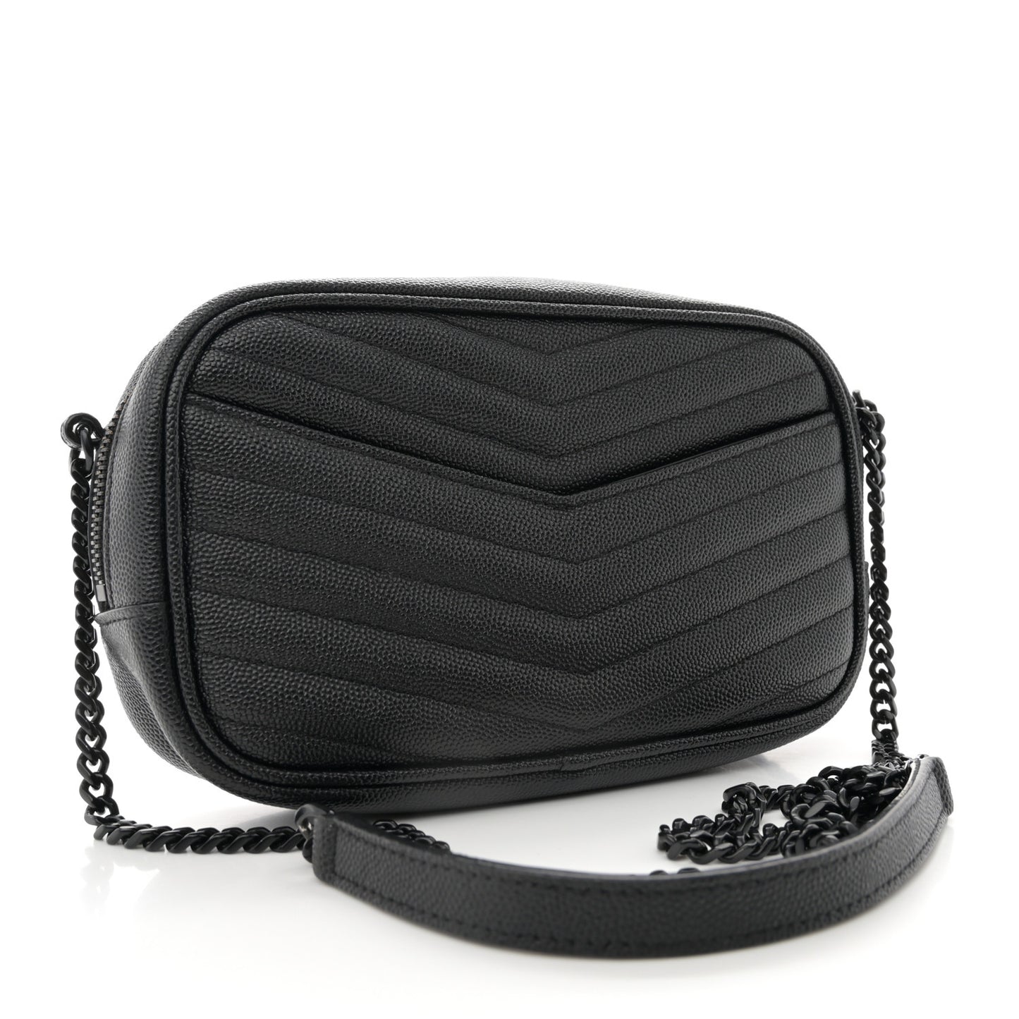 Grain De Poudre Matelasse Monochrome Monogram Mini Lou Camera Bag Black